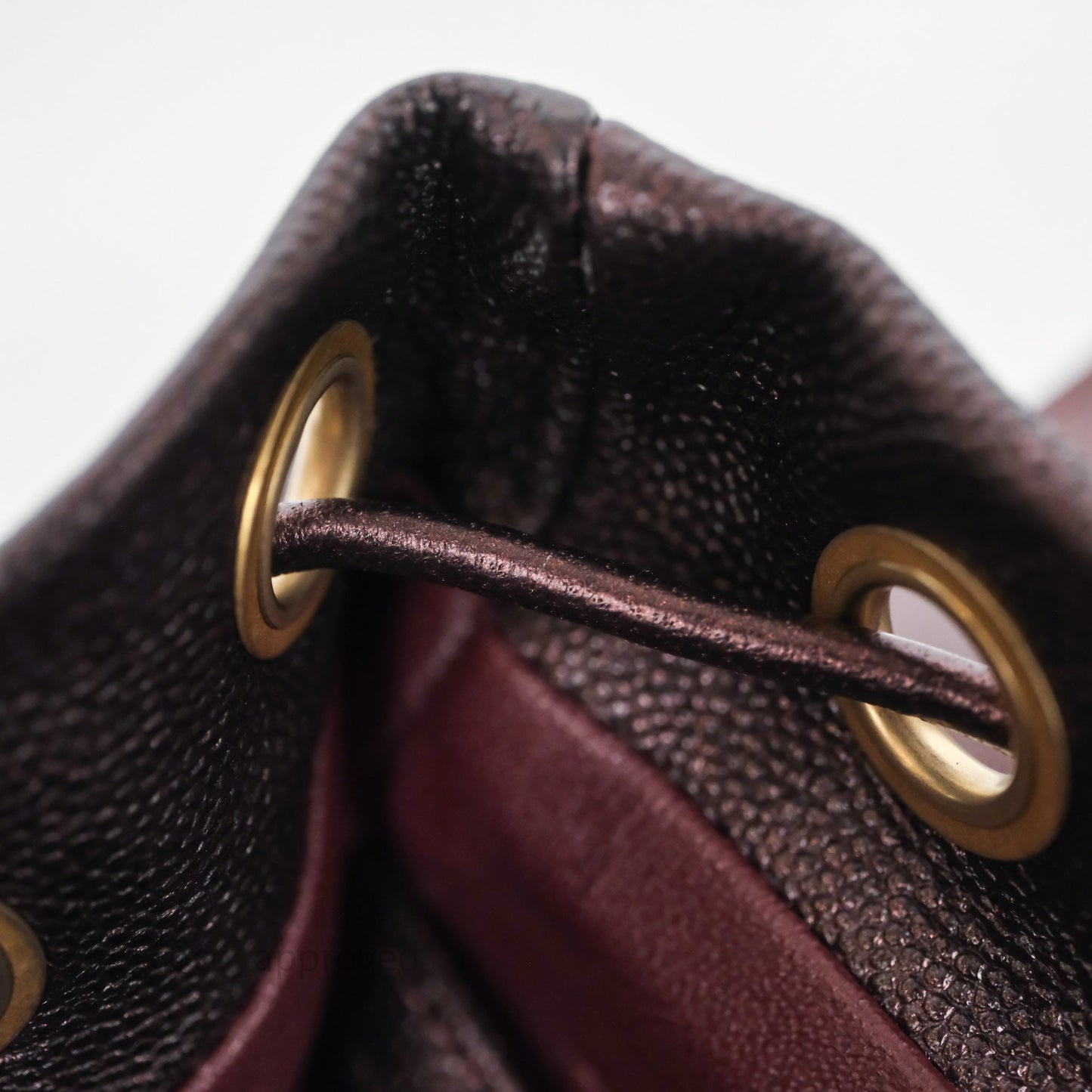 Chanel Quilted Filigree Backpack Iridescent Burgundy Caviar Aged Gold Hardware