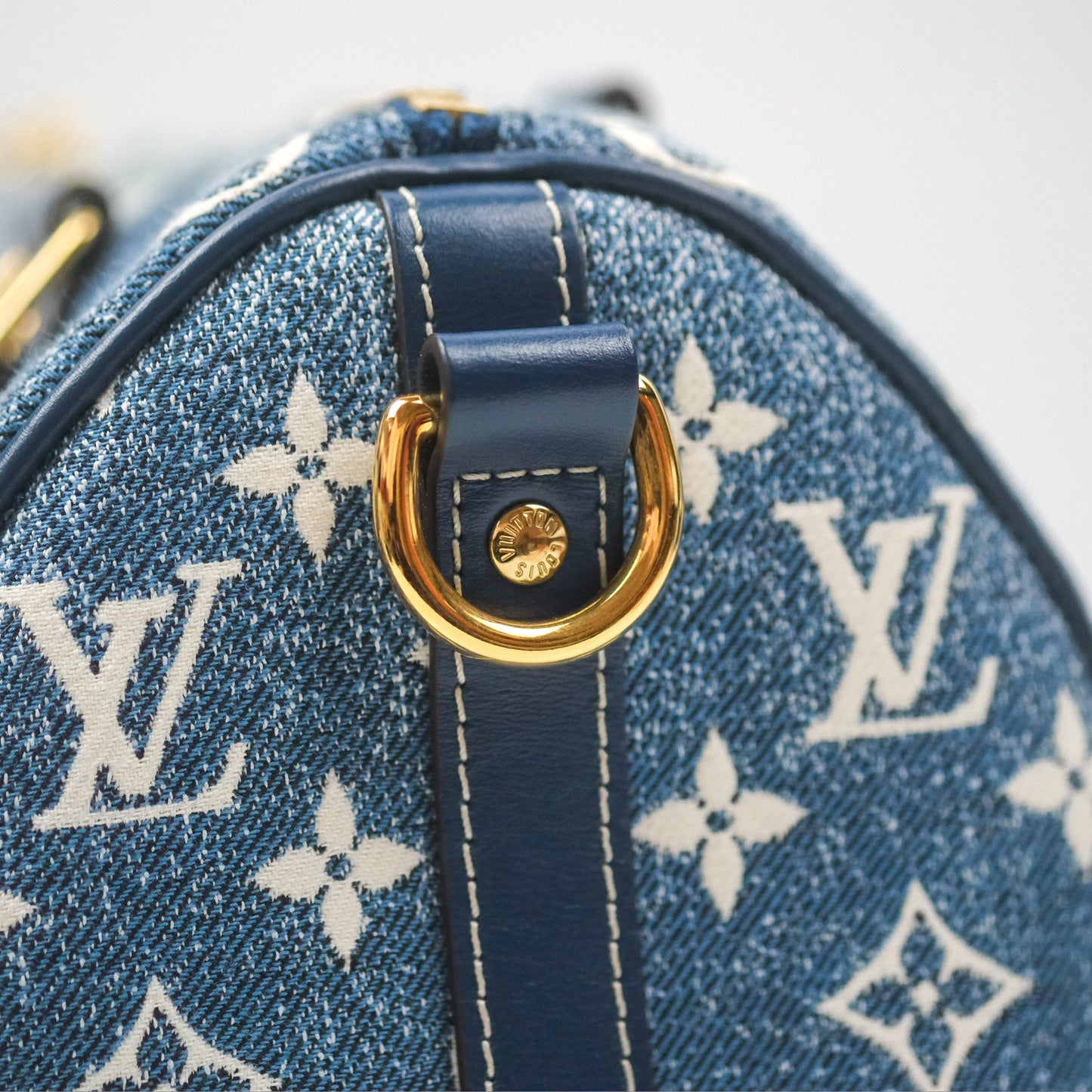 Louis Vuitton Bandouliere Speedy 25 Monogram Blue Denim
