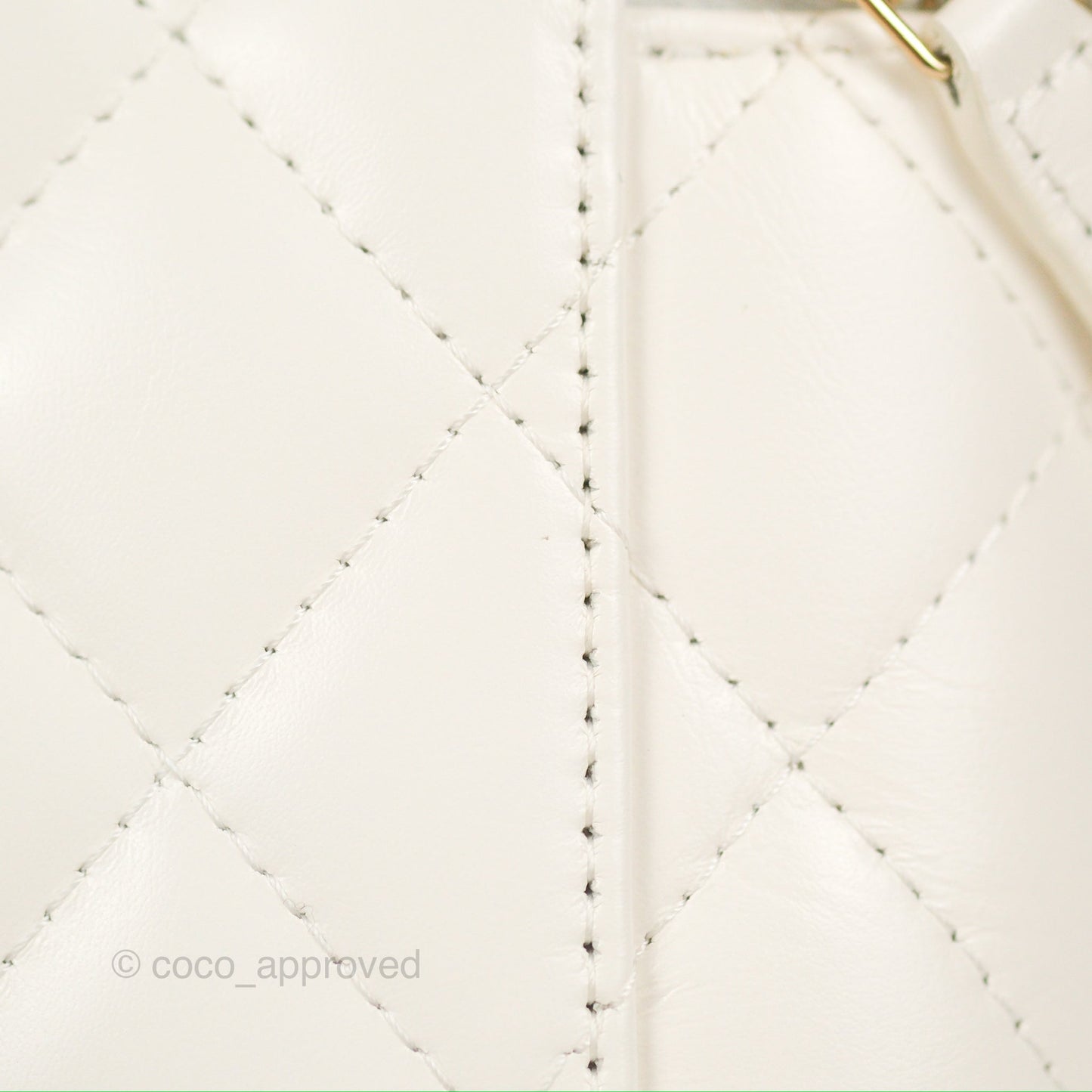 Chanel Rainbow Top Handle Vanity White Glazed Lambskin 23P