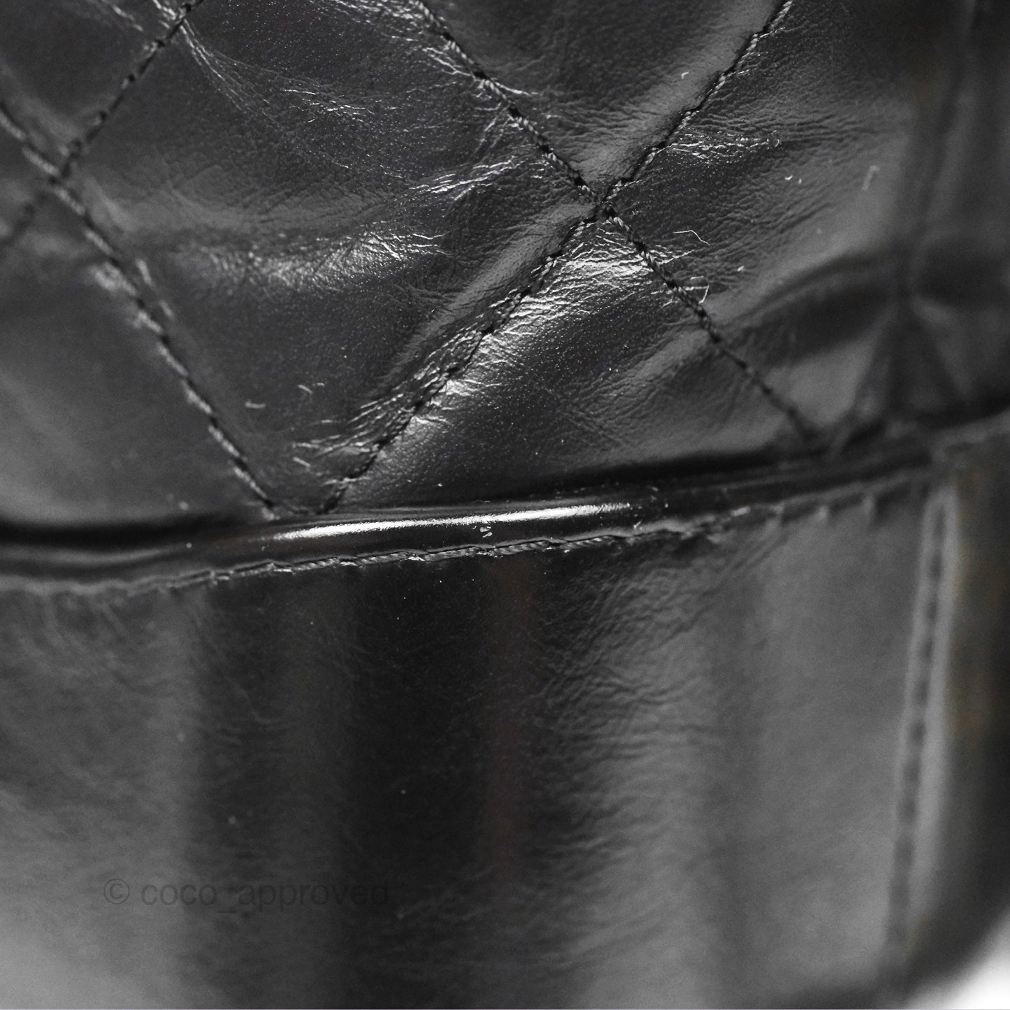 Chanel Small Gabrielle Hobo Quilted Black Aged Calfskin