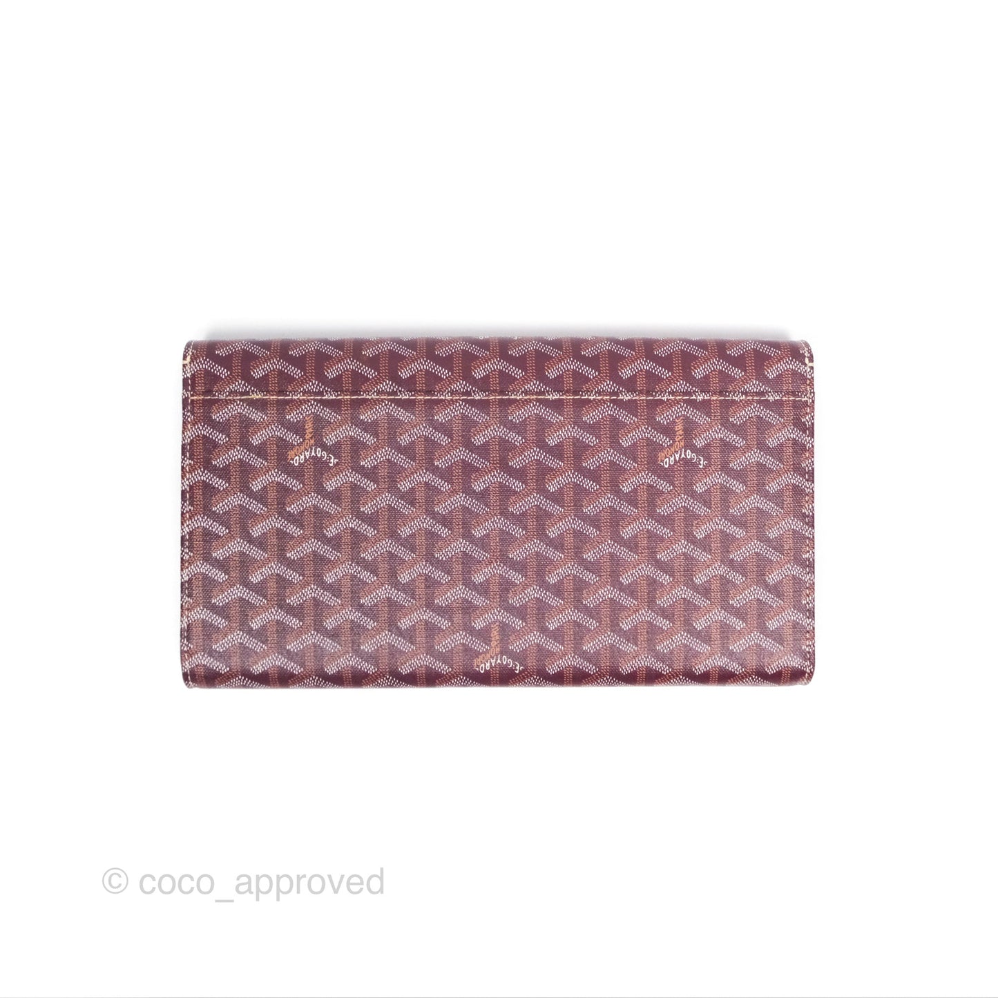 Goyard Monte-Carlo Bois Clutch Wine Red Goyardine Canvas