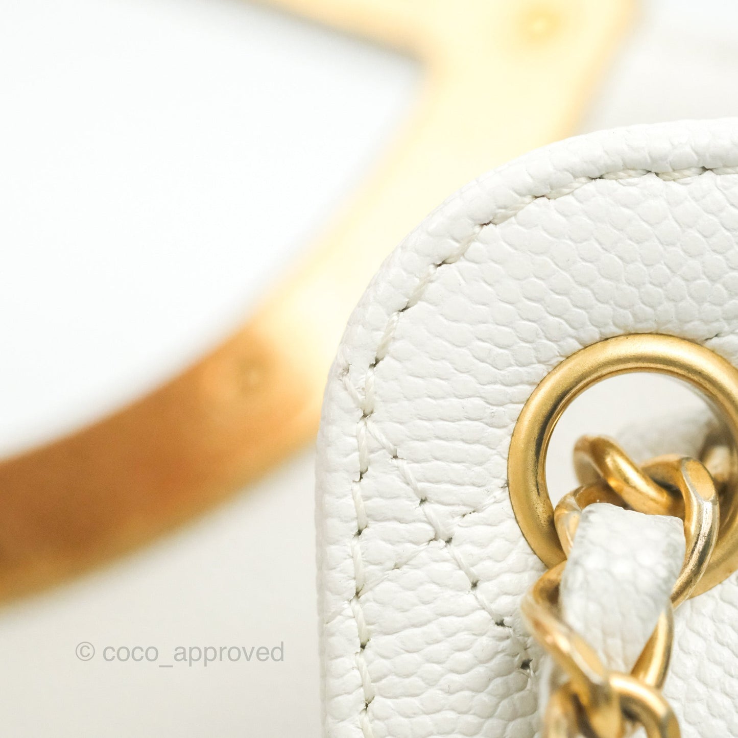 Chanel A Real Catch Shopping Bag White Caviar
