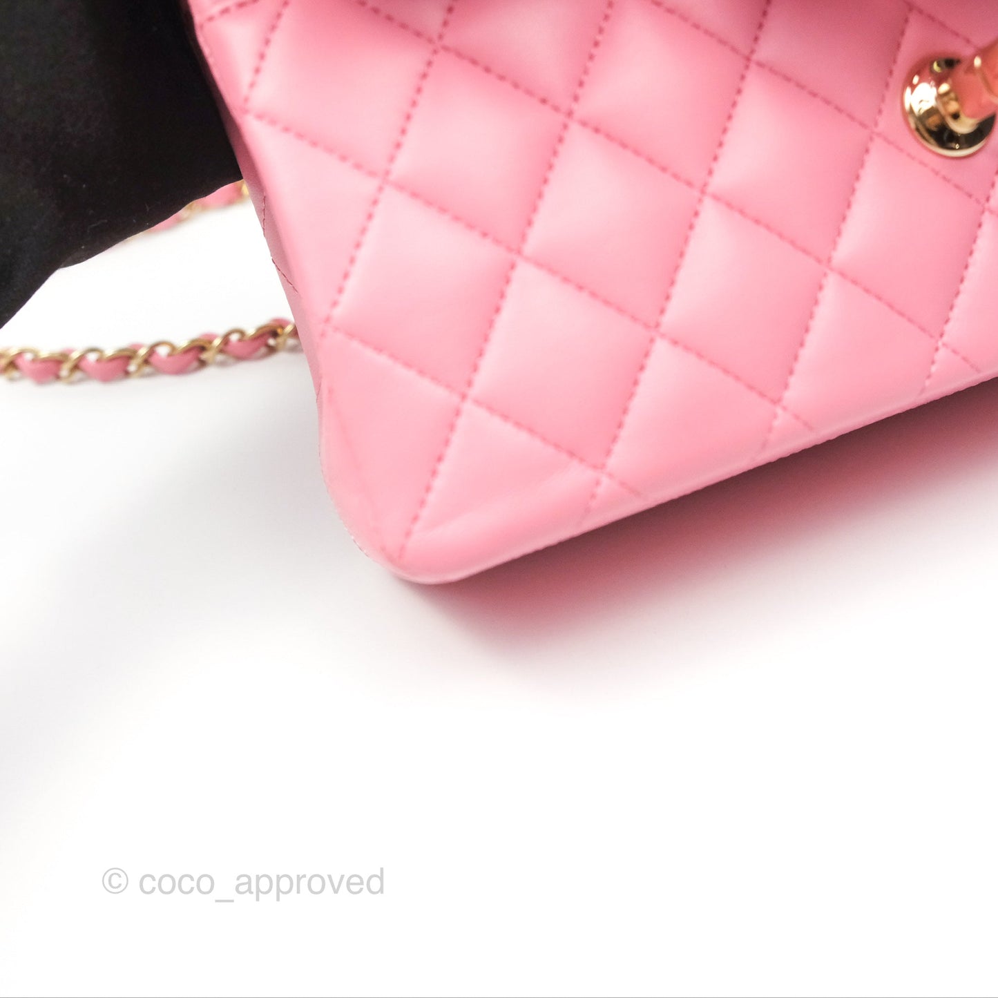 Chanel Small Classic Quilted Flap Pink Lambskin Gold Hardware