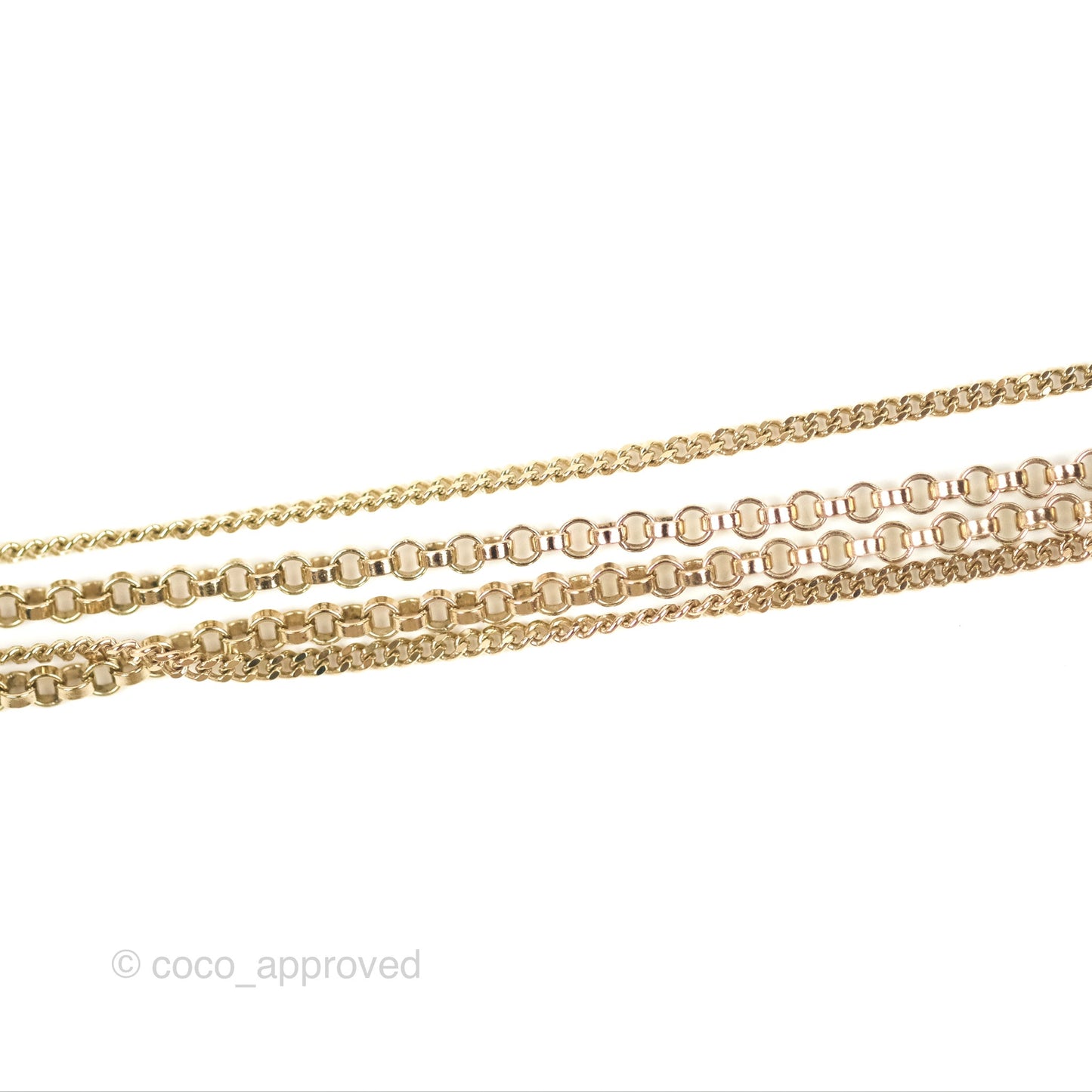 Chanel Heart Pearl CC Stone Pendant Necklace Gold Tone 19B