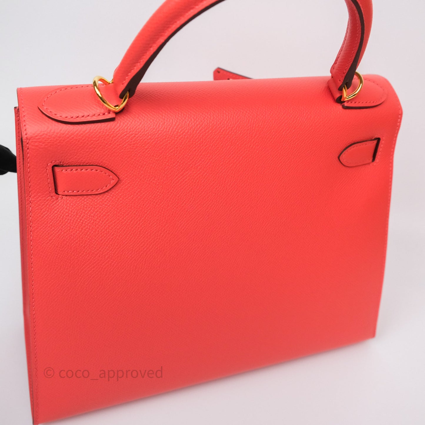 Hermès Sellier Kelly 28 Rose Jaipur Epsom Gold Hardware