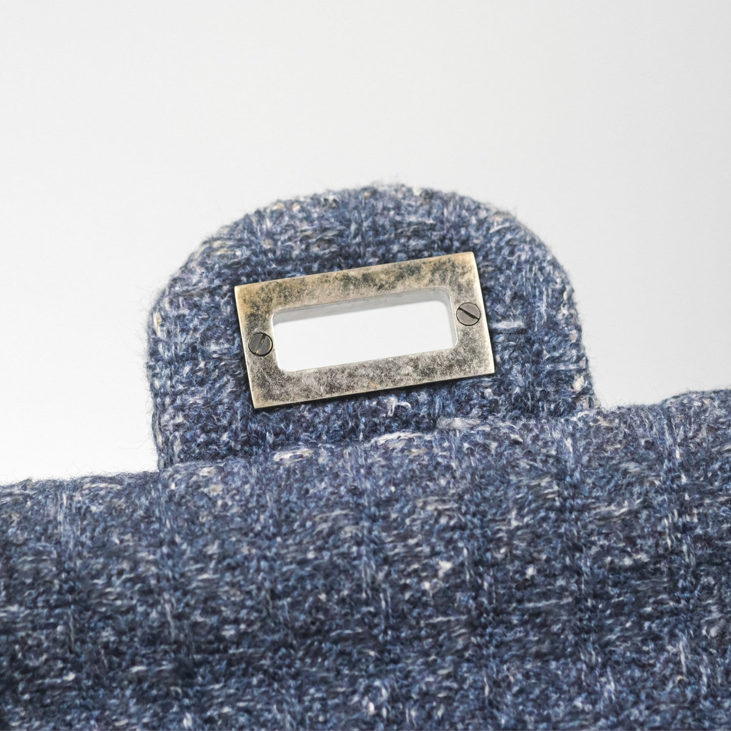 Chanel Reissue 226 Quilted Navy Tweed Ruthenium Hardware