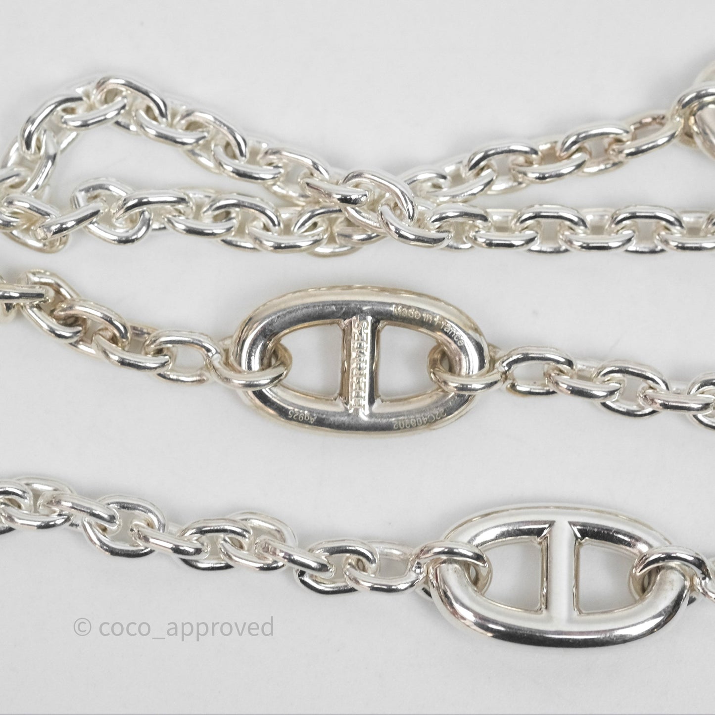 Hermès Farandole Long Necklace 160 in Sterling Silver