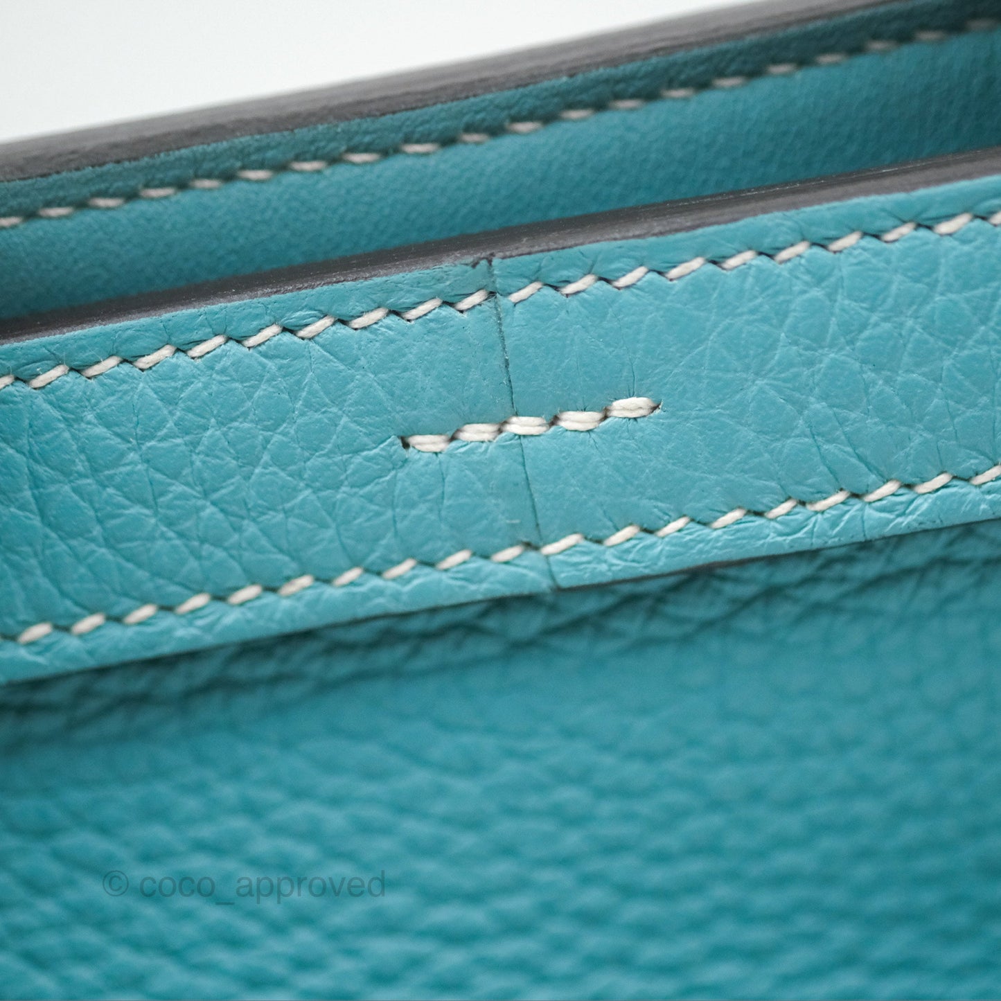Hermès Halzan 31 Bleu Saint Cyr 3Z Clemence Palladium Hardware