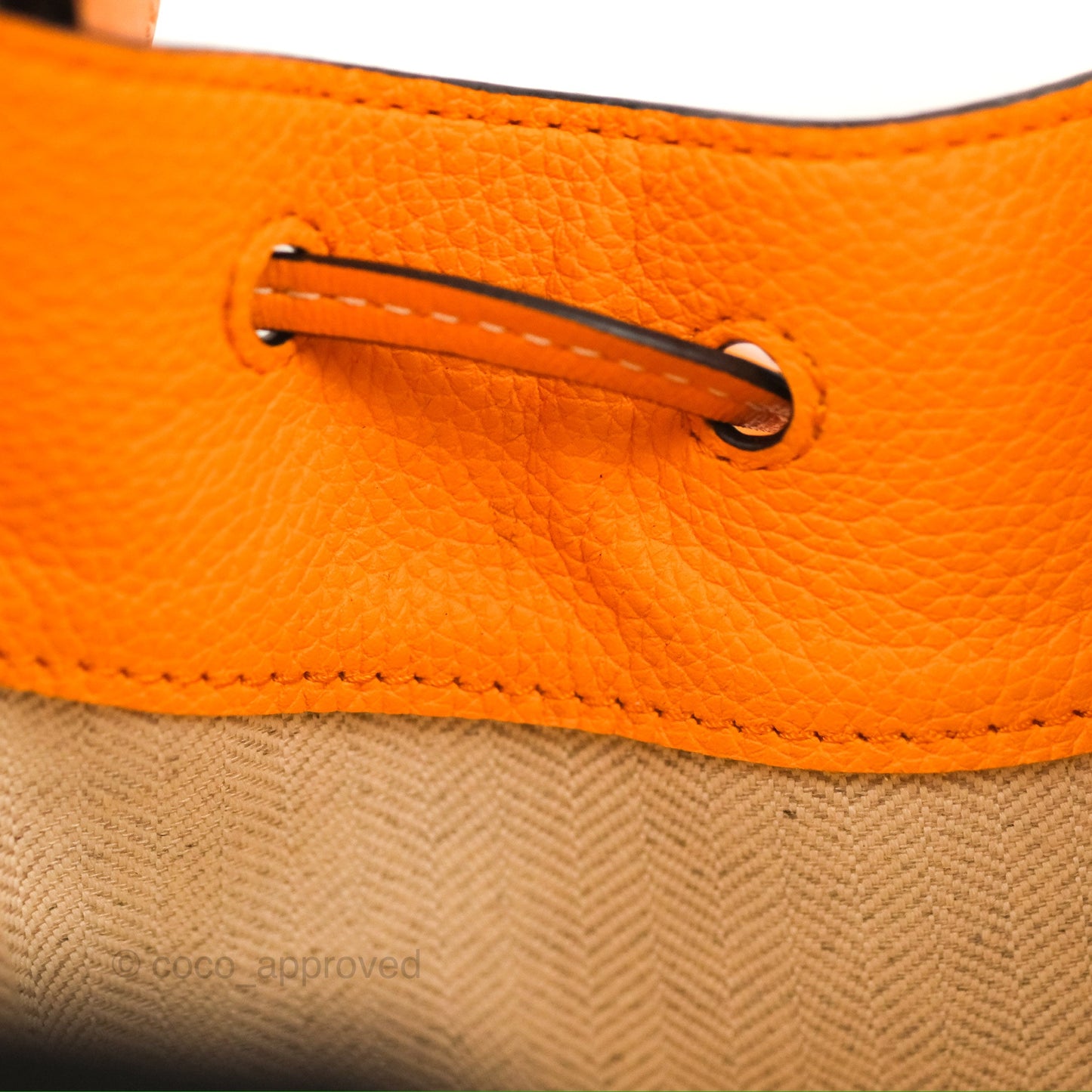 Loewe Mini Hammock Drawstring Orange Calfskin