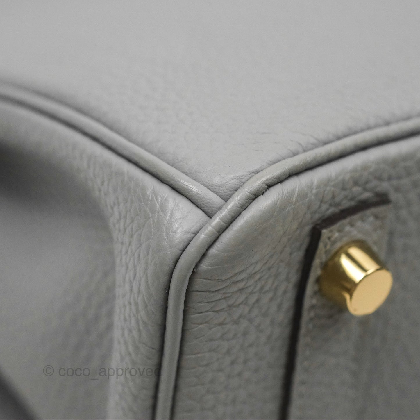 Hermès Birkin 25 Retourne Gris Mouette 4Z Togo Gold Hardware