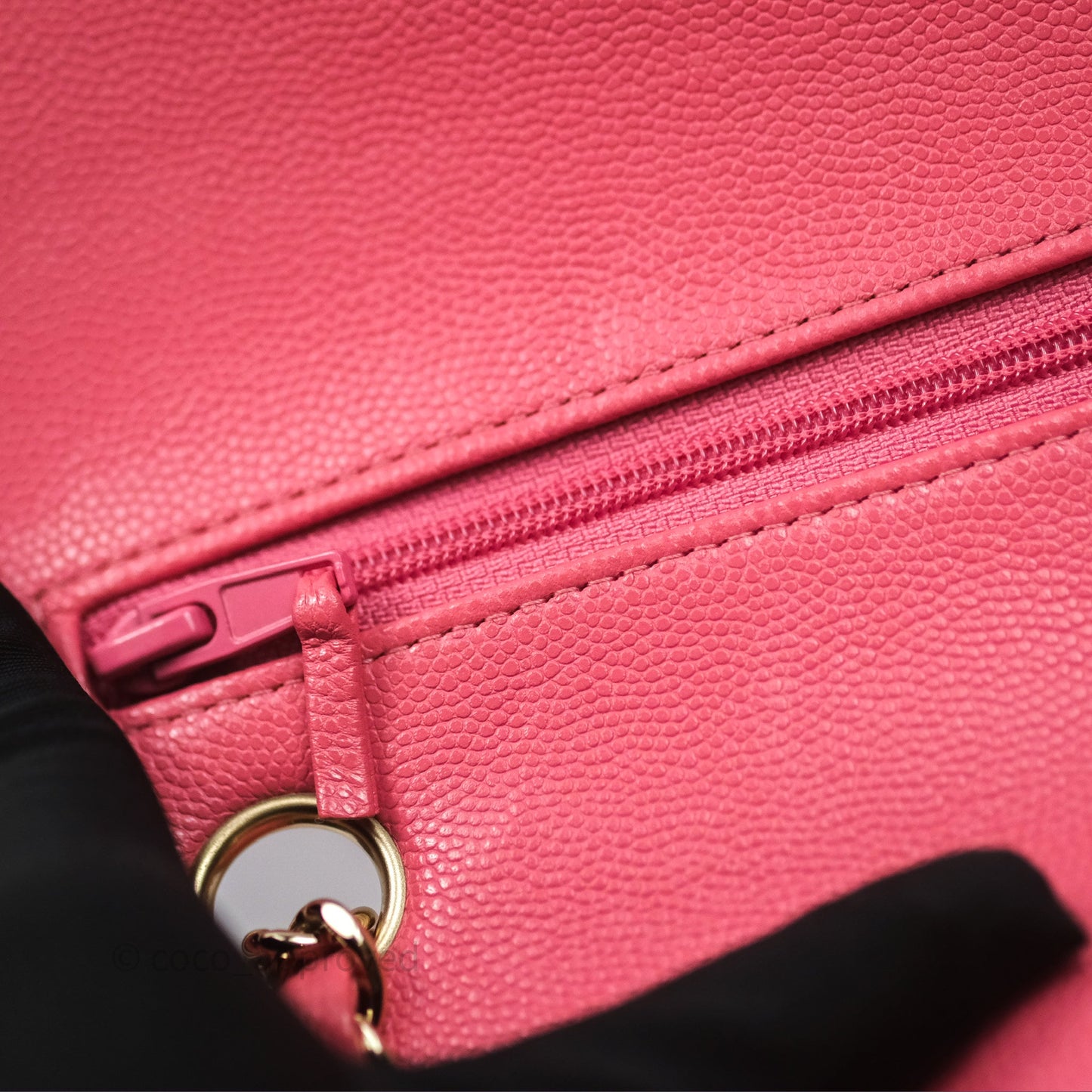 Chanel Classic M/L Medium Flap Quilted Pink Caviar Gold Hardware