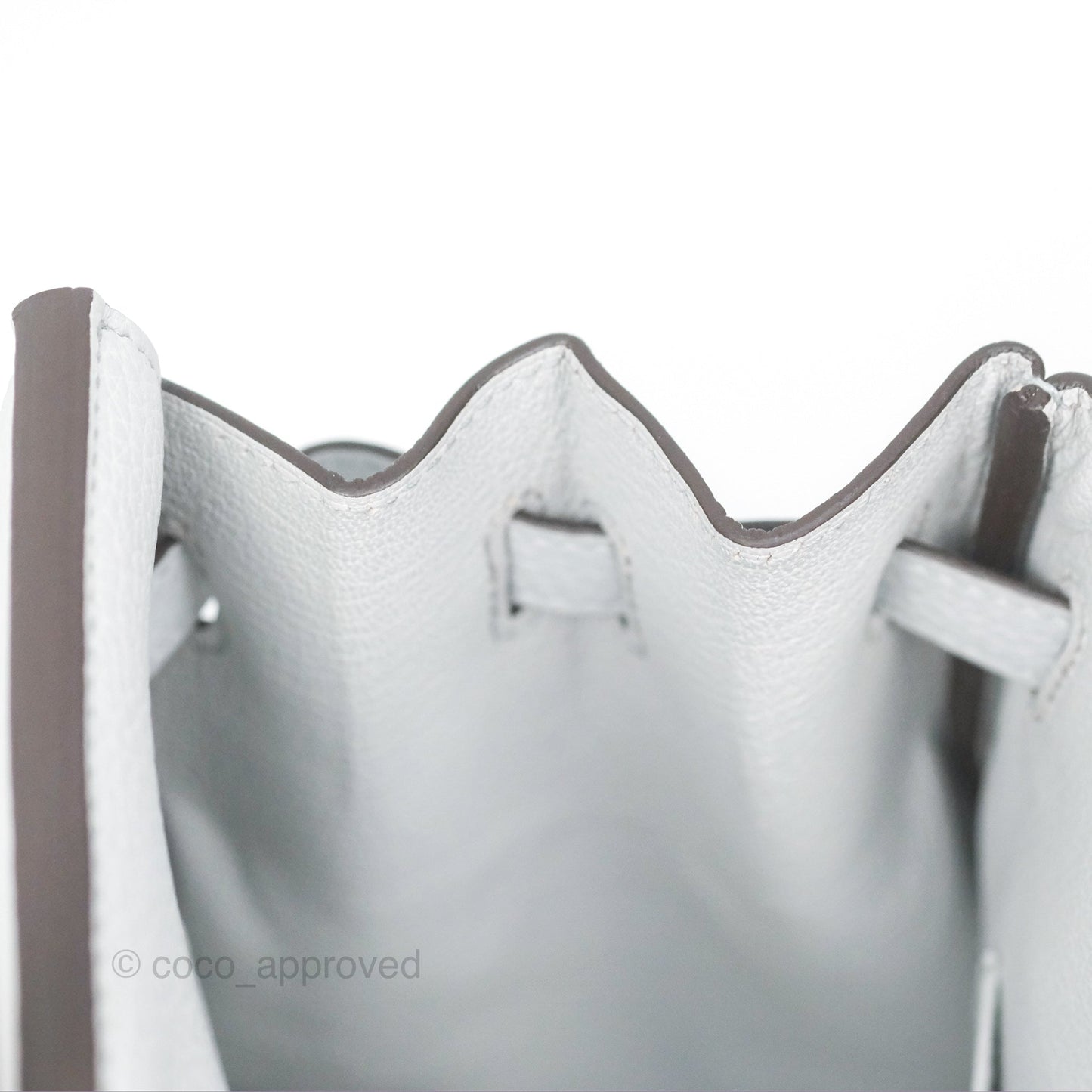 Hermès Birkin 30 Retourne Blue Pale Clemence Palladium Hardware