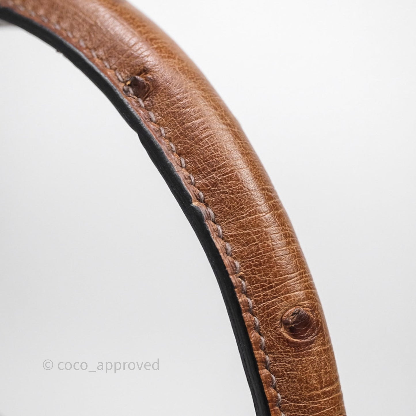 Hermès Kelly 28 Chocolate Ostrish Sellier Gold Hardware
