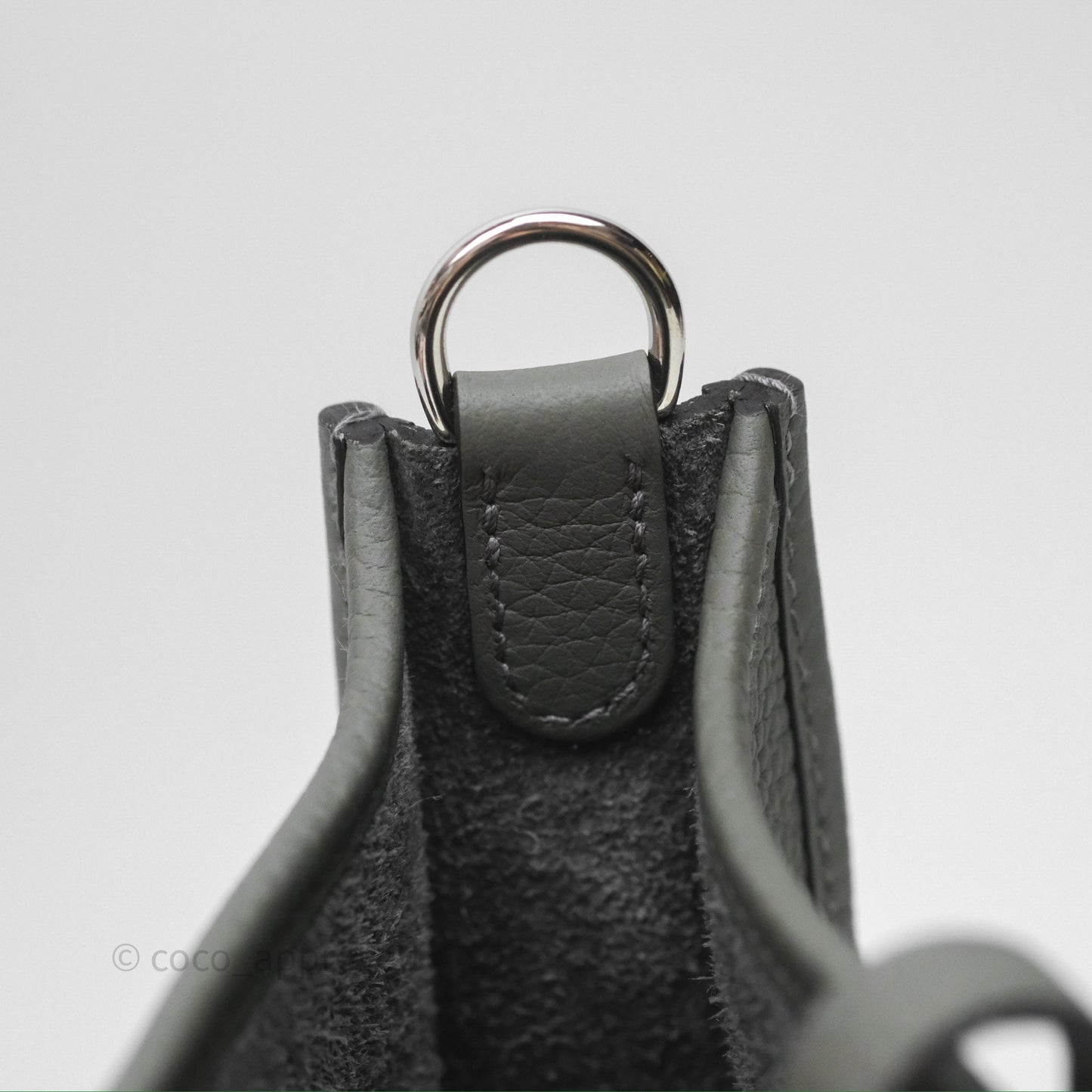 Hermès Mini Evelyne 16 Gris Meyer 0L Clemence Palladium Hardware