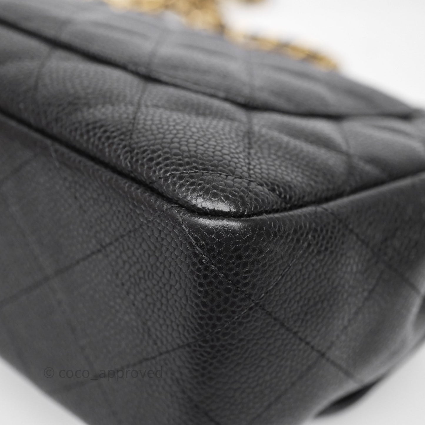 Chanel Jumbo Single Flap Black Caviar Gold Hardware⁣⁣