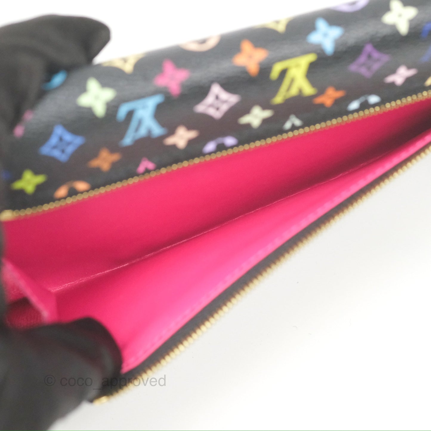 Louis Vuitton Multicolor Monogram Eugenie Wallet Canvas Black