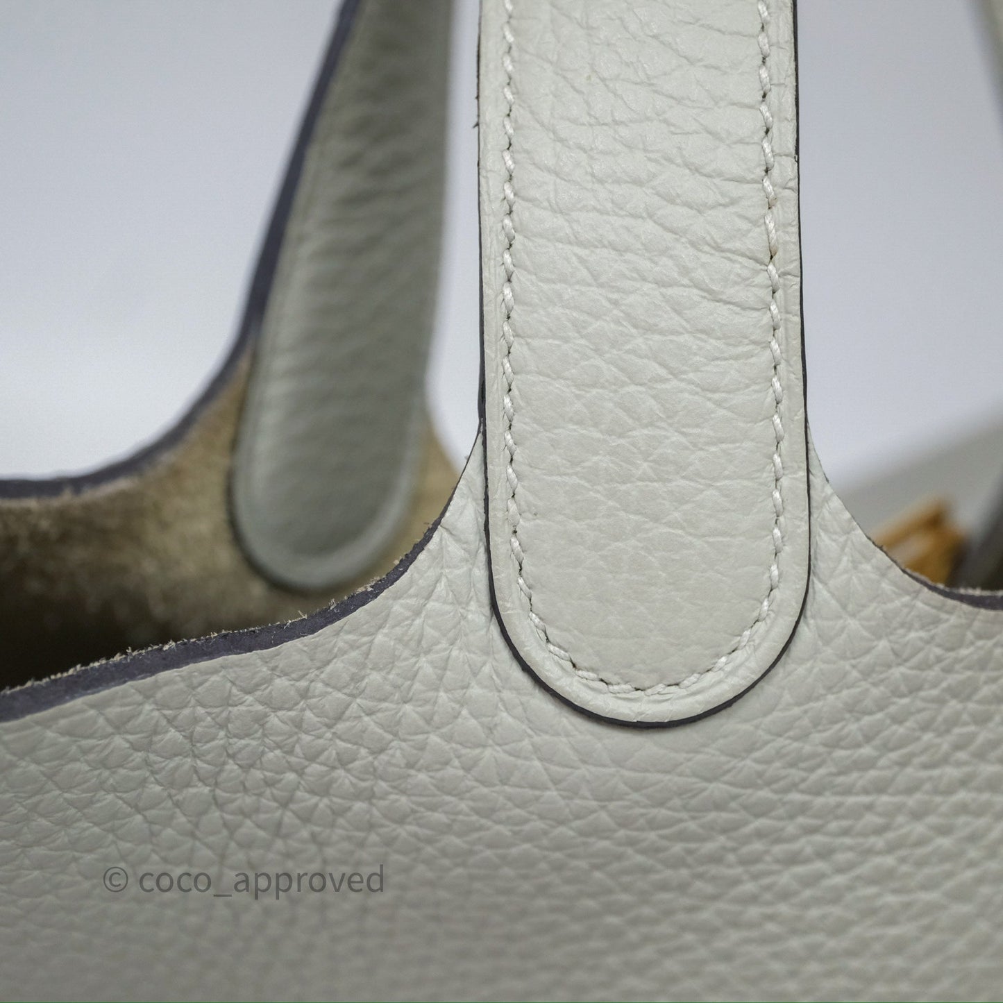 Hermès Picotin Lock 18 Gris Névé 0V Clemence Gold Hardware