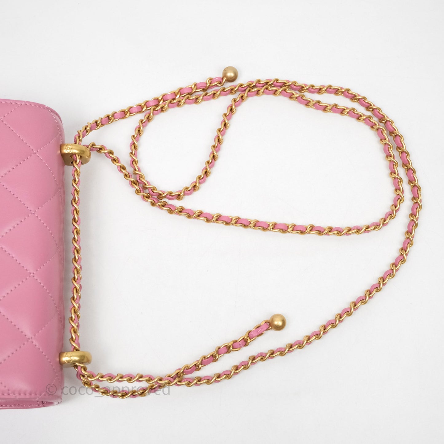 Chanel Quilted Mini Perfect Fit Adjustable Pink Calfskin Gold Hardware