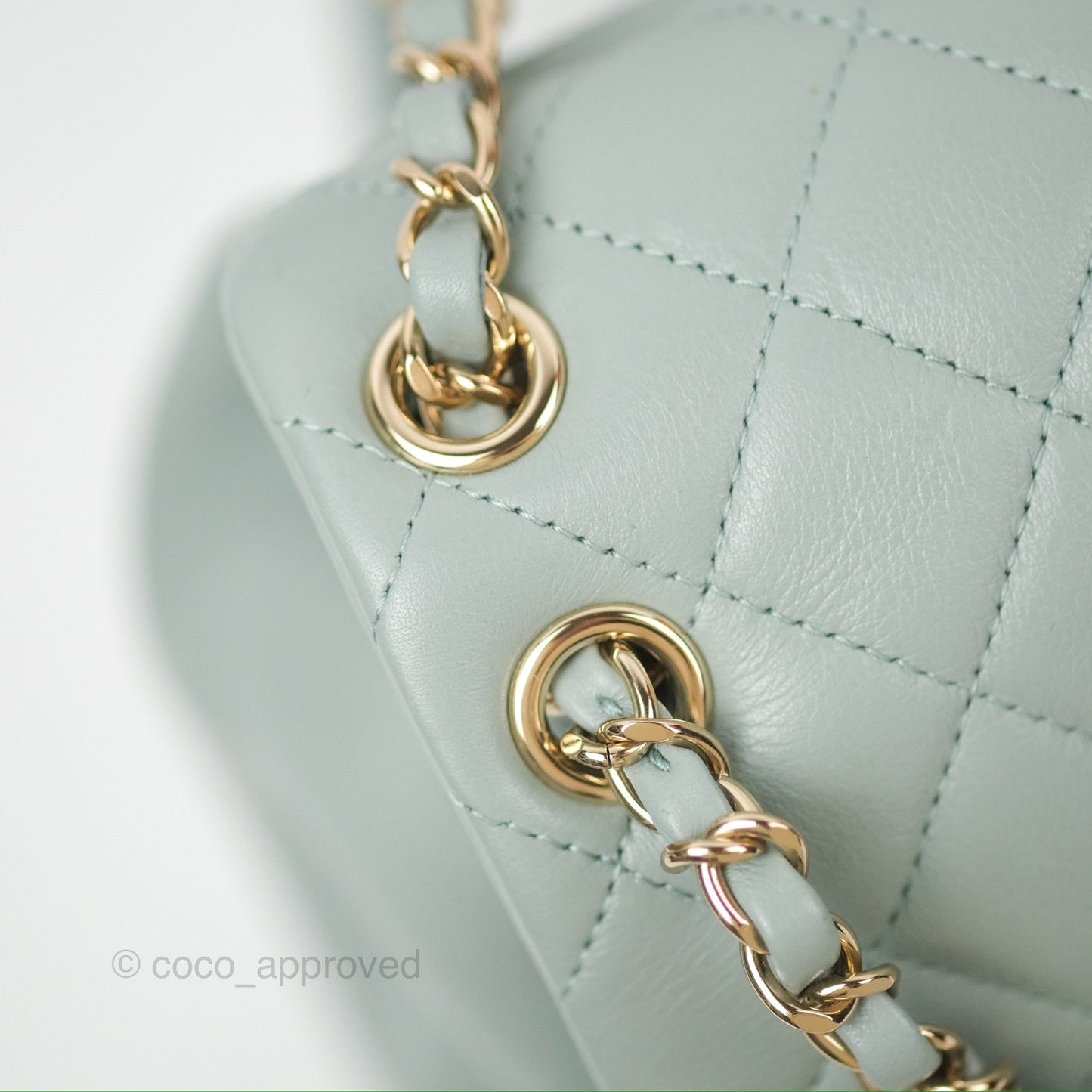 Chanel Quilted Large Duma Drawstring Backpack Tiffany Green Lambskin 23C