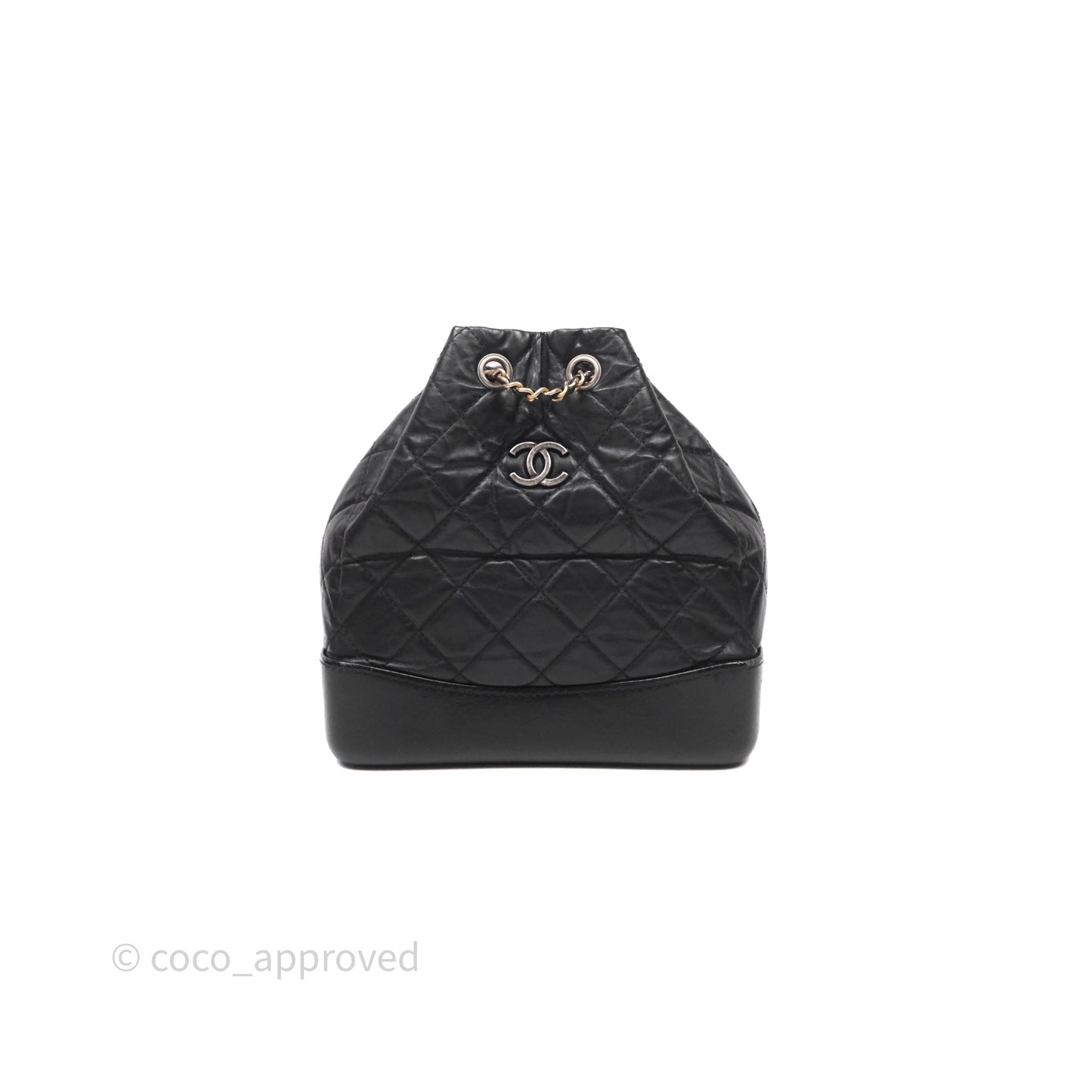 Chanel Small Gabrielle Backpack Black Aged Calfskin