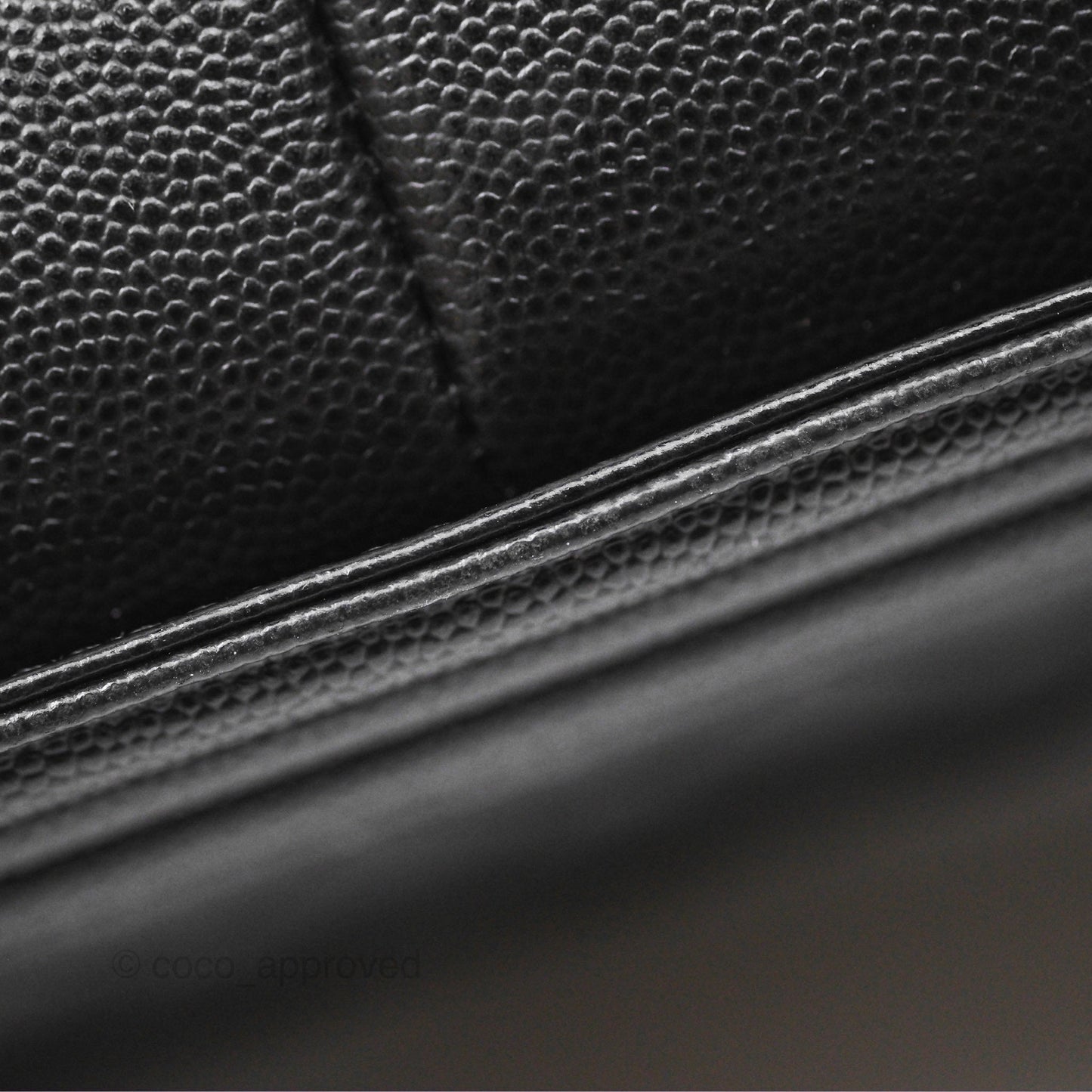 Chanel Medium Boy Quilted Black Caviar Ruthenium Hardware