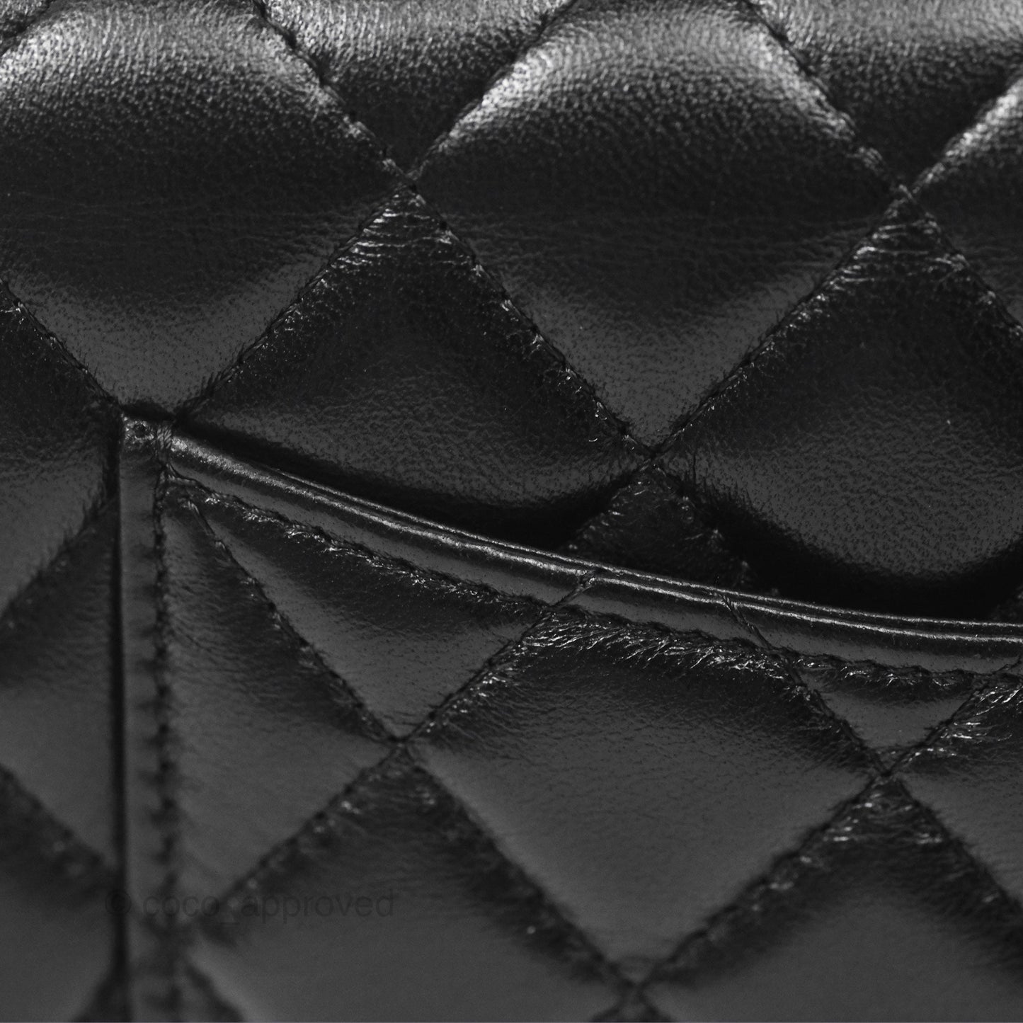 Chanel Quilted Dynasty Wallet on Chain WOC Black Shiny Lambskin Gold Hardware