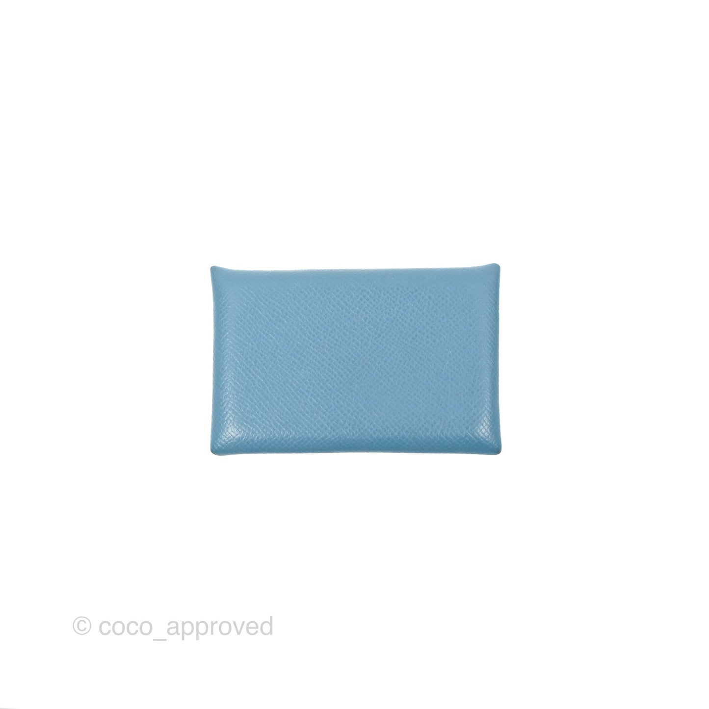 Hermès Calvi Card Holder Blue Epsom