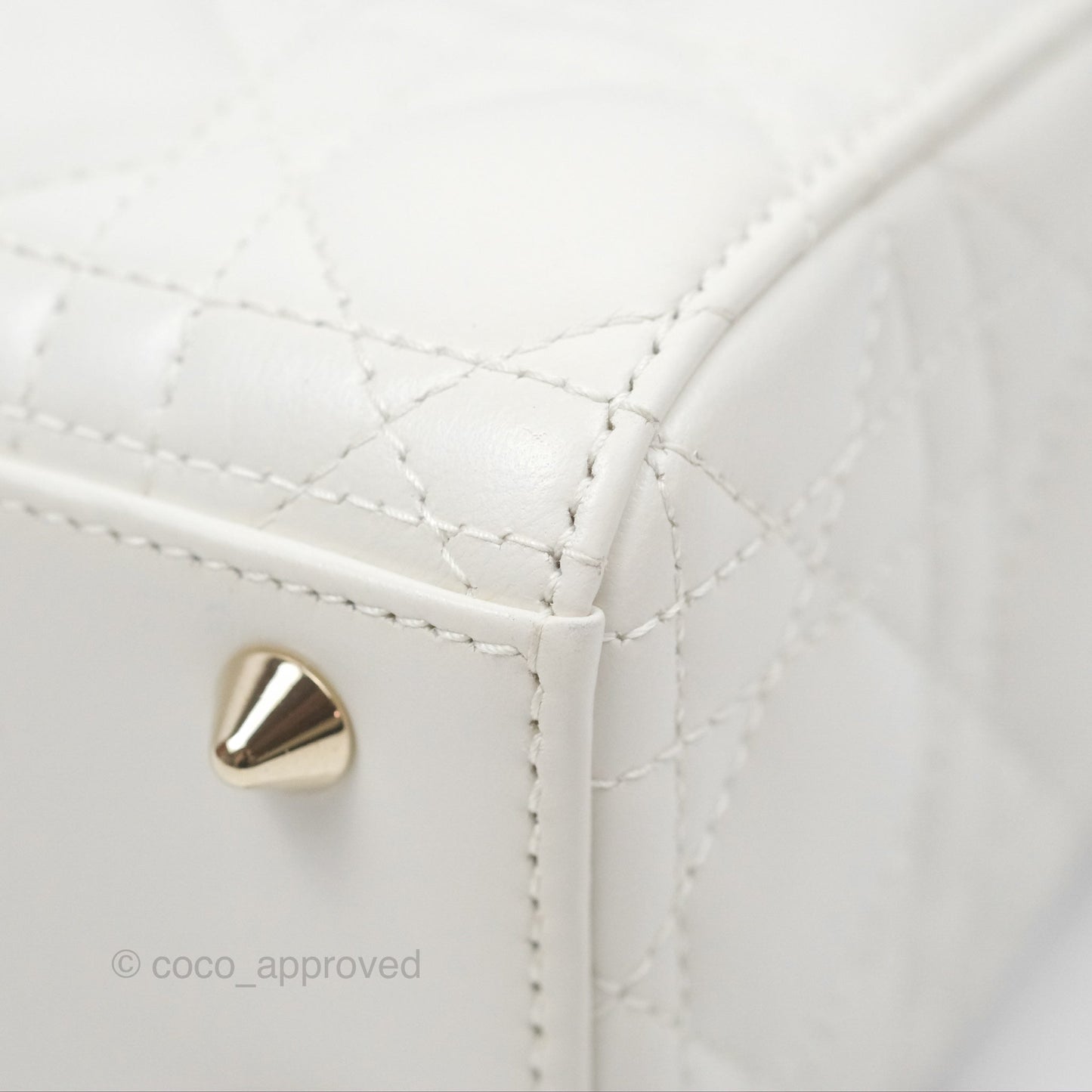 Christian Dior Small Lady Dior My ABCDior Bag Latte Cannage Lambskin