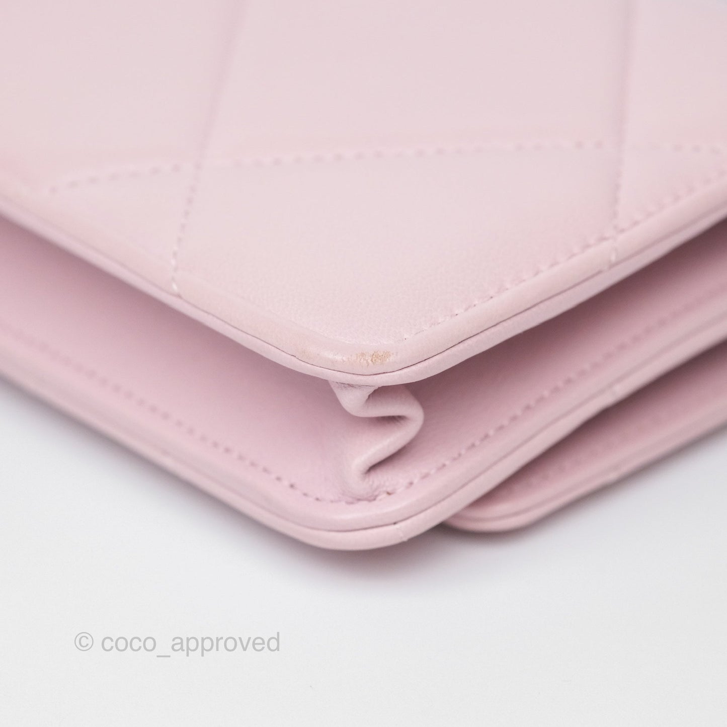 Chanel 19 Wallet on Chain WOC Light Pink Lambskin Mixed Hardware