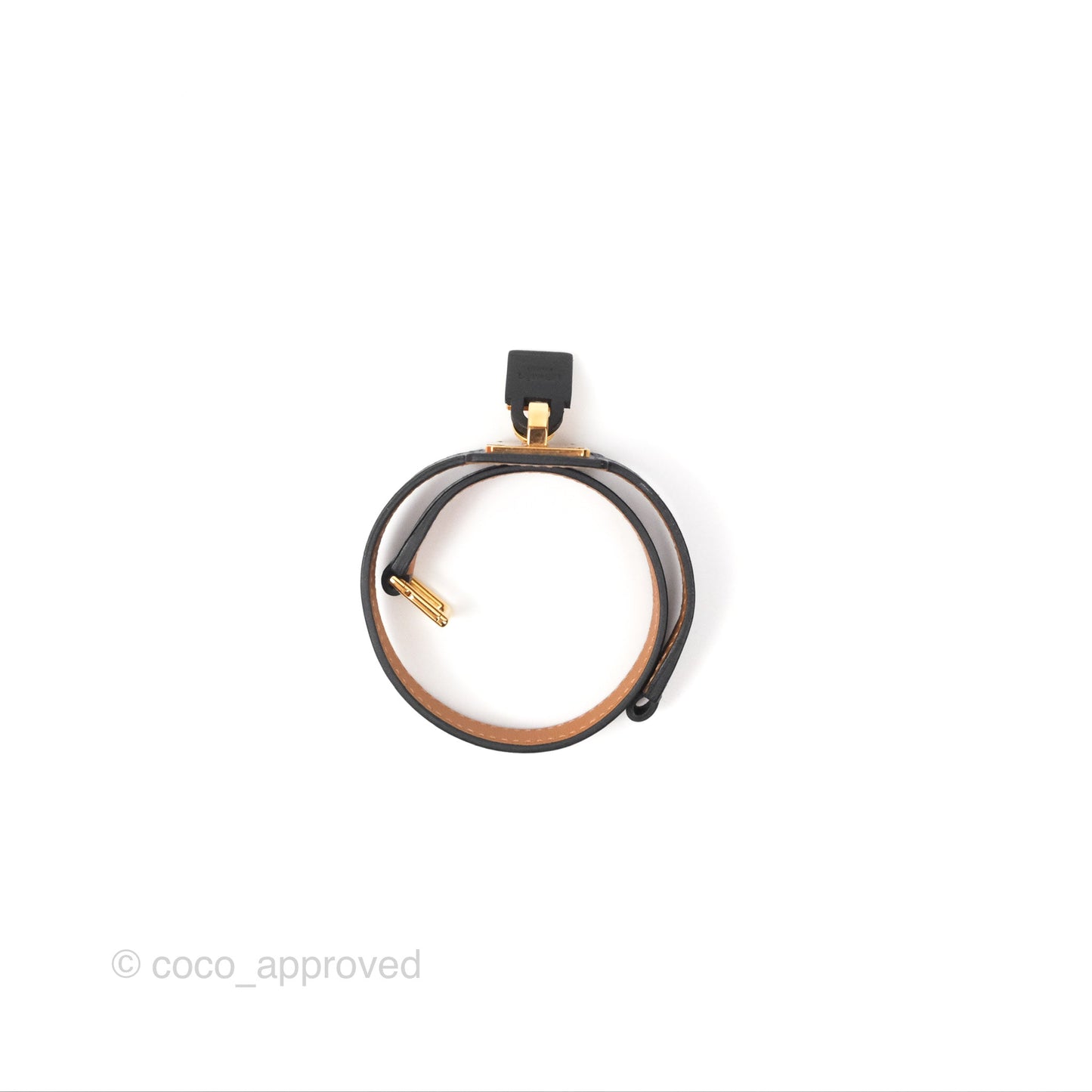Hermès O'Kelly Bracelet Noir 89 Swift Gold Hardware