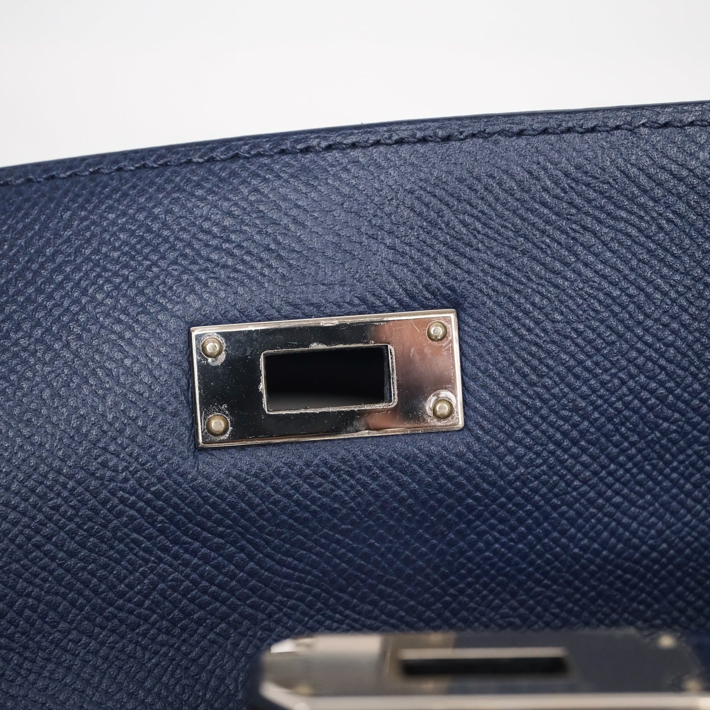 Hermes Kelly 32 Bleu Saphir 73 Epsom Palladium Hardware