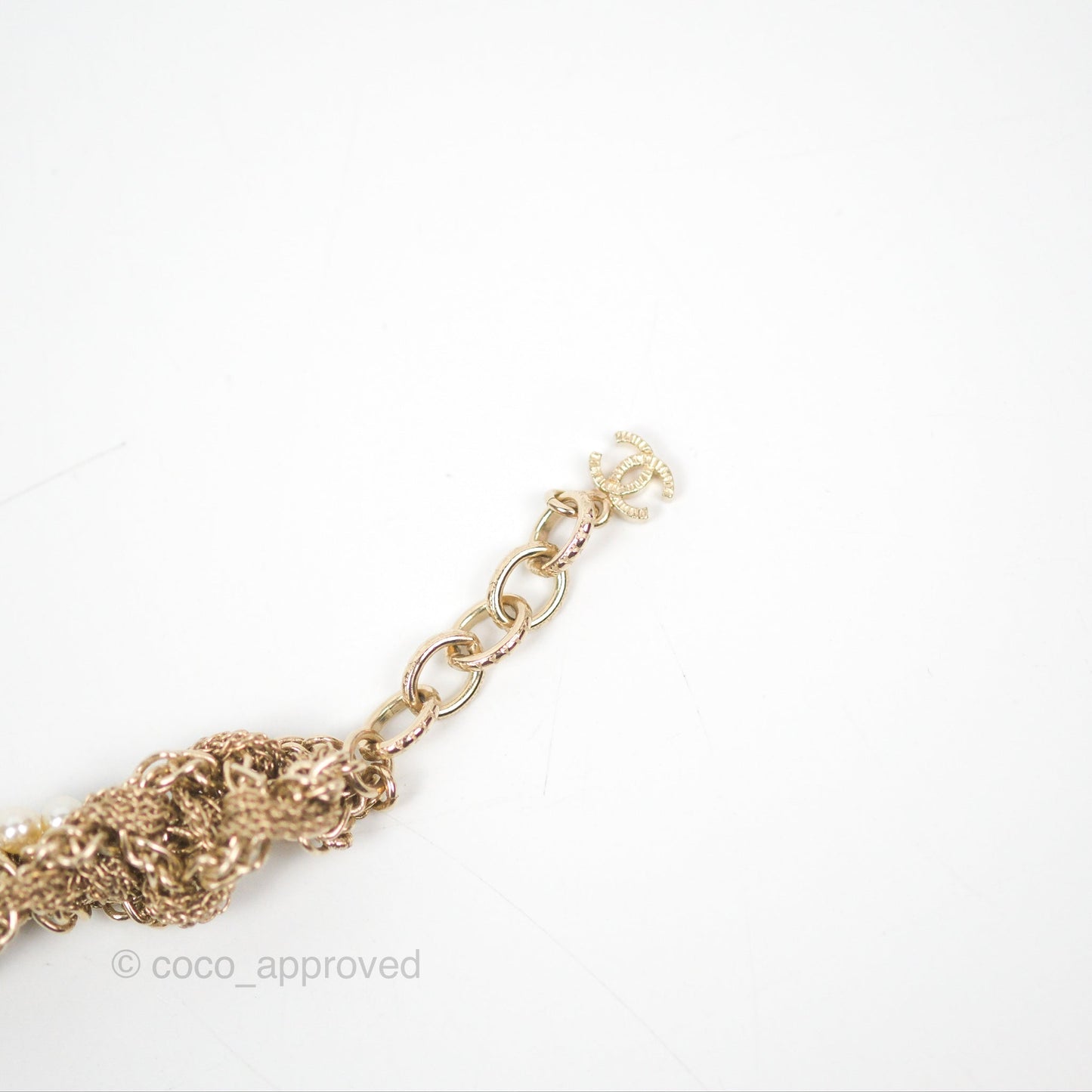 Chanel Long CC Necklace Gold Tone 18A