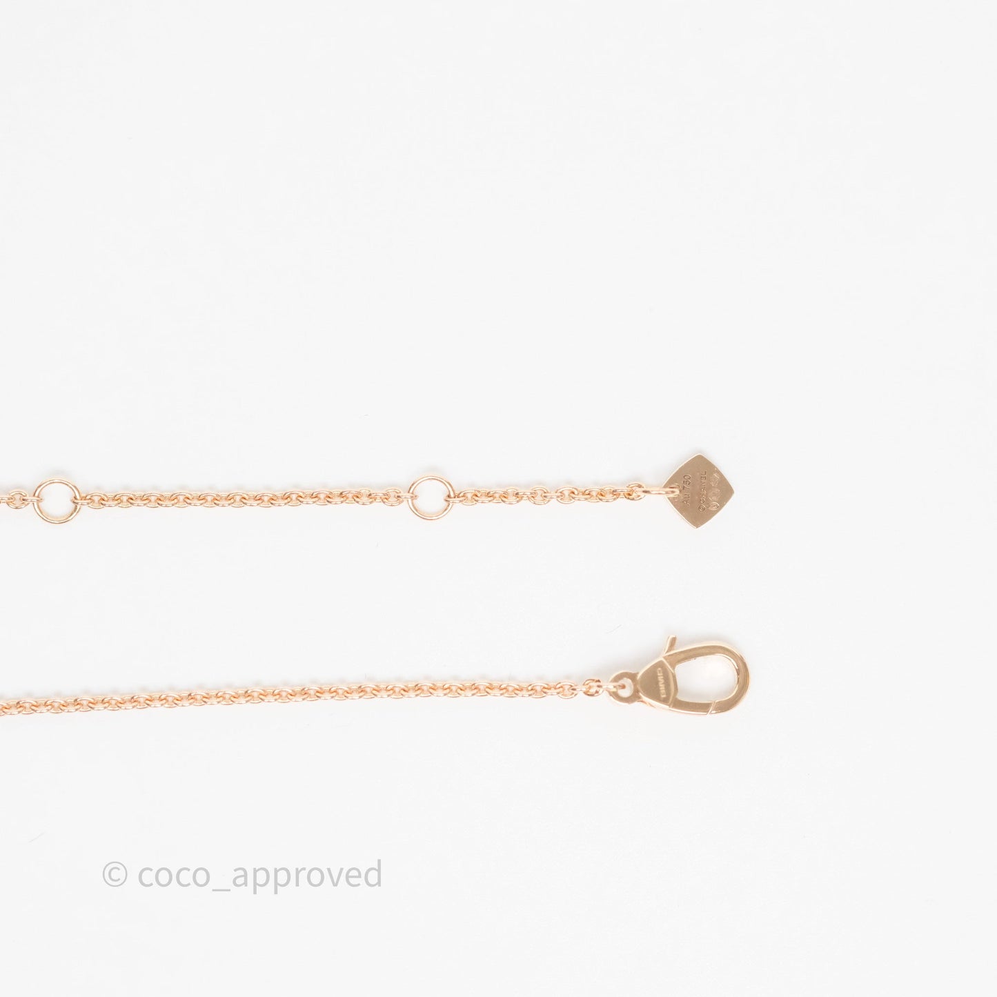 Chanel Coco Necklace Diamonds Beige Gold