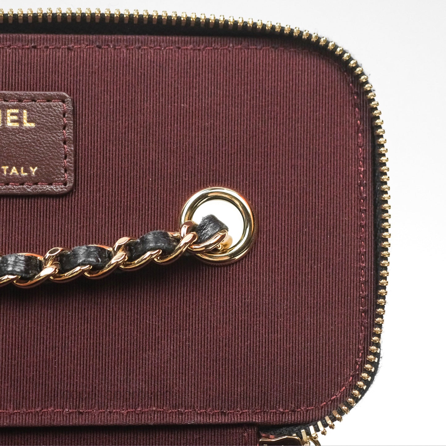Chanel Vanity Rectangular with Chain Black Lambskin Gold Hardware