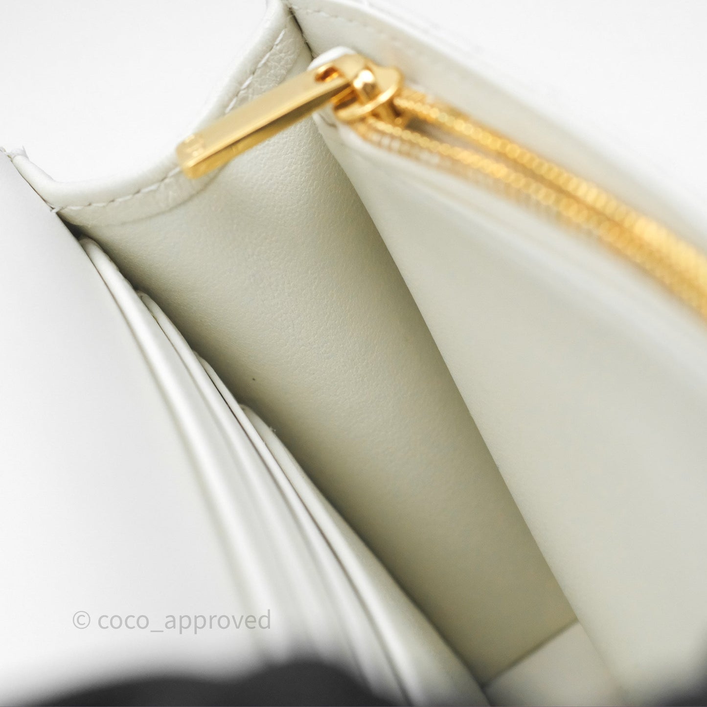 Dior Caro Pouch with Chain Latte Supple Cannage Calfskin