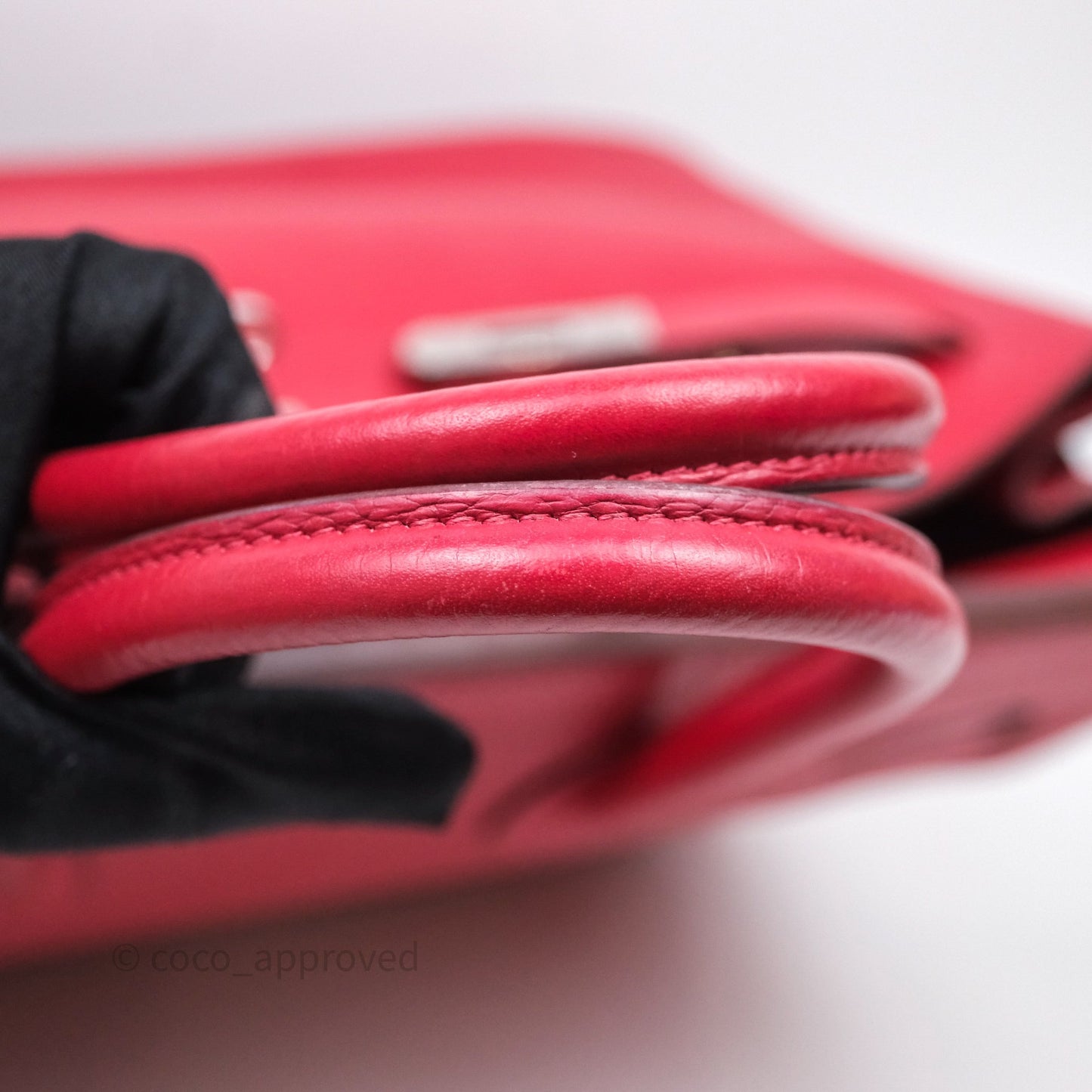 Hermes Birkin 35 Rouge Casaque Clemence Palladium Hardware