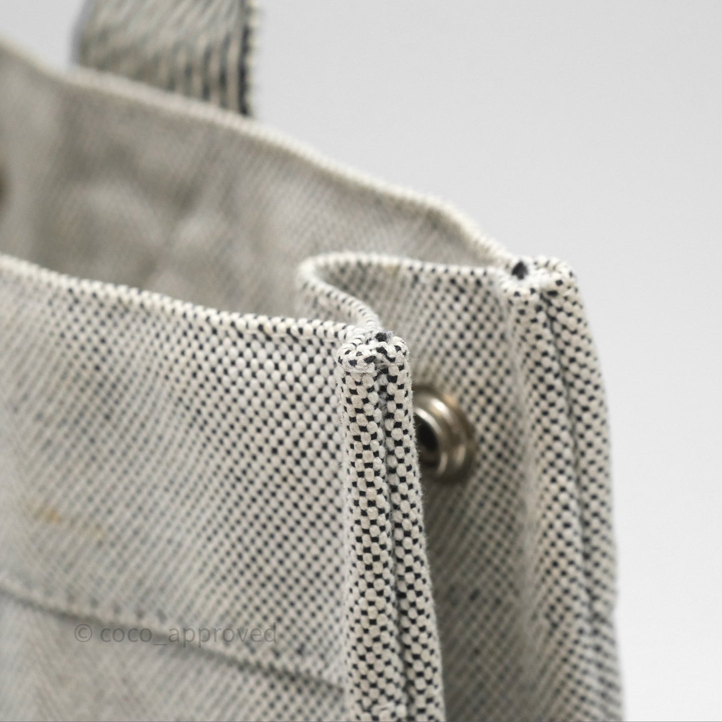 Hermès Herline Tote Bag Grey Canvas Palladium Hardware