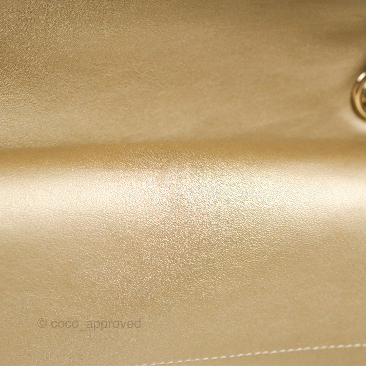 Chanel Cat Emoticon Medium Classic Double Flap Bag Metallic Gold Lambskin Gold Hardware