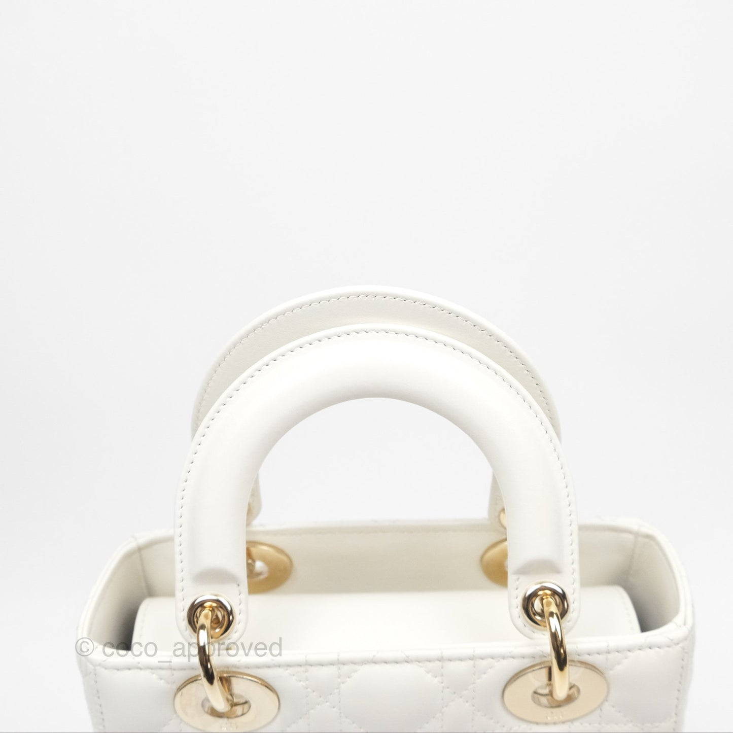Christian Dior Small Lady Dior My ABCDior Bag Latte Cannage Lambskin