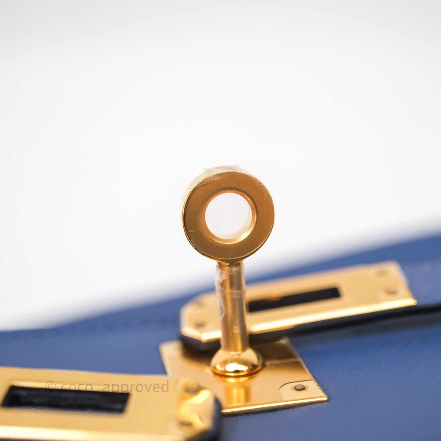 Hermès Kelly Pochette Clutch Bleu Brighton 7E Swift Gold Hardware