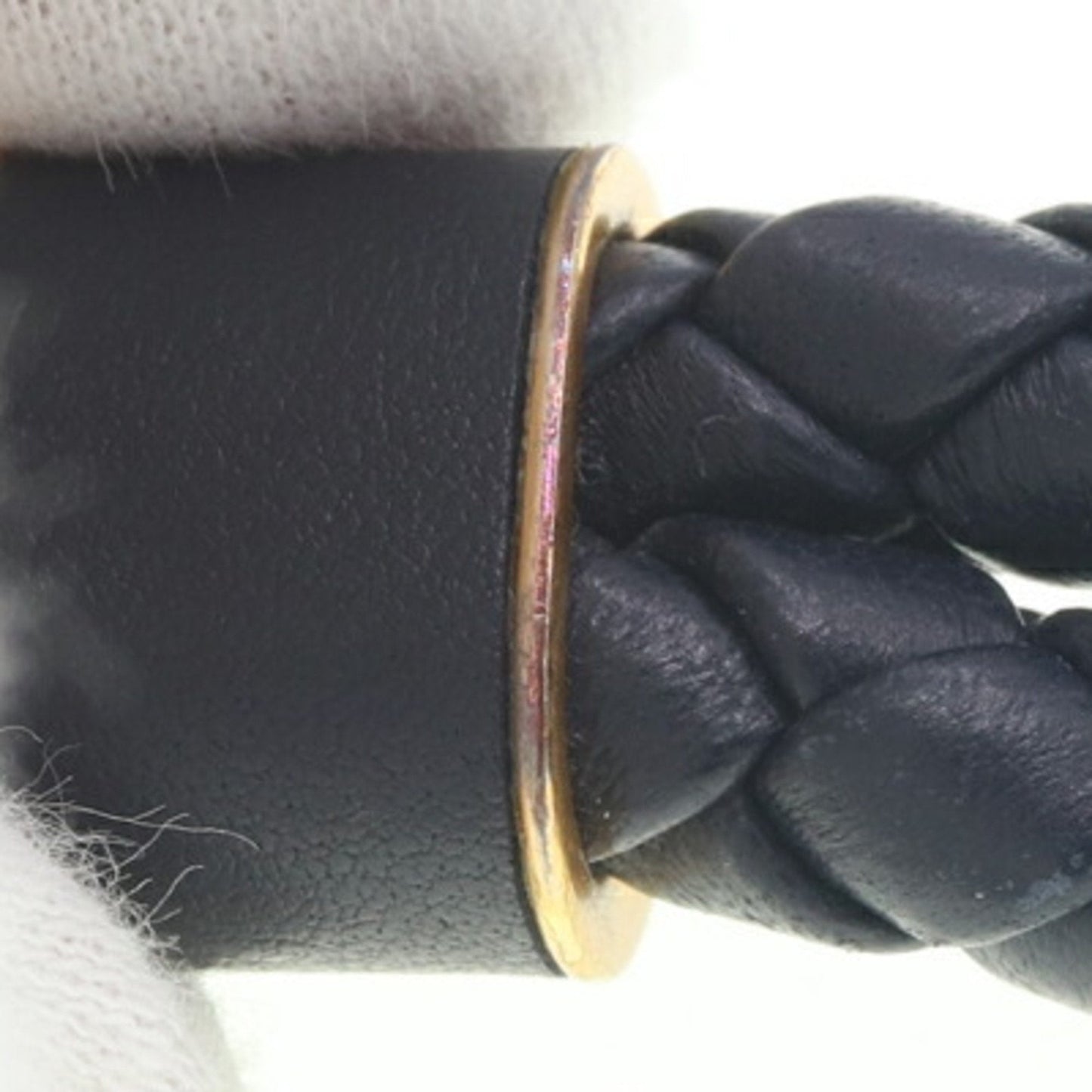 Luxury Bottega Veneta  Navy  Leather Metal Keyring ()