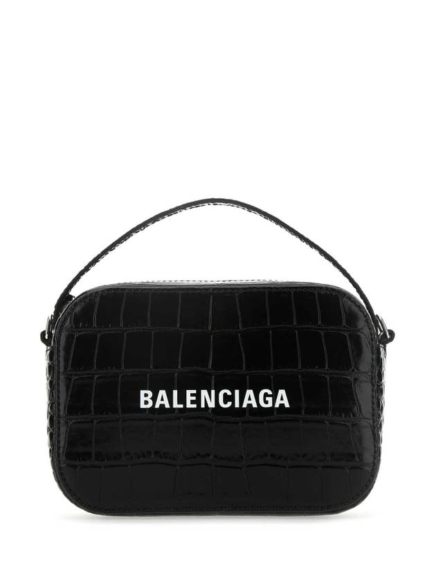 Luxury Balenciaga Logo Camera Cross Bag Black