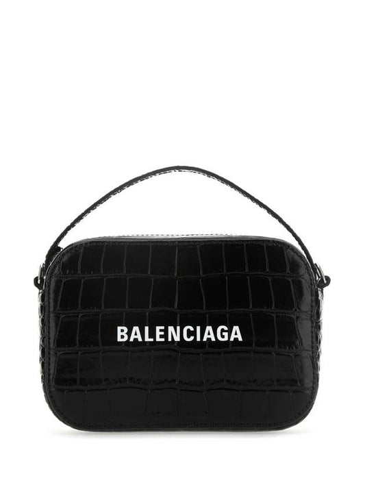 Luxury Balenciaga Logo Camera Cross Bag Black