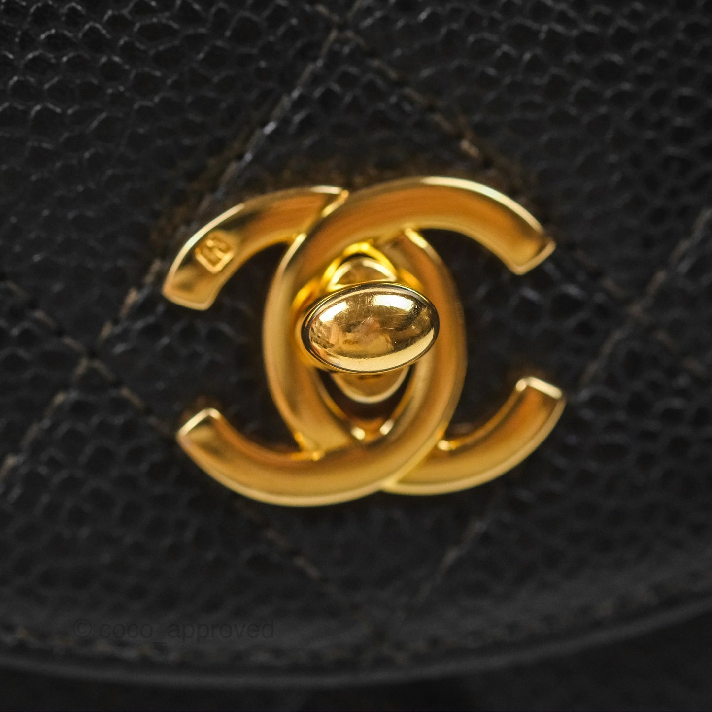 Chanel Vintage Belt Bag Black Caviar 24K Gold Hardware