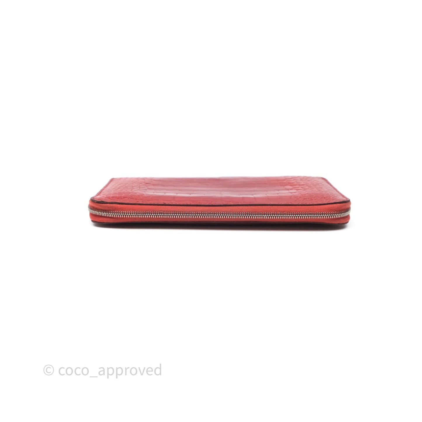 Hermès Azap Wallet Red Alligator Palladium Hardware