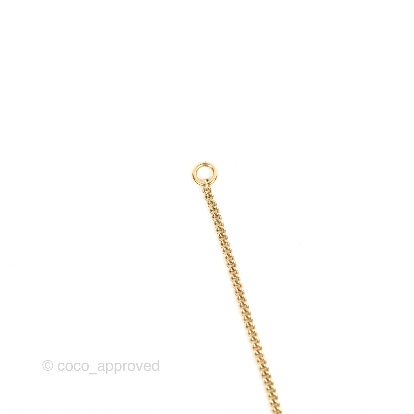Chanel CC Pearl Light Pink Flower Pendant Necklace Gold Tone 18C