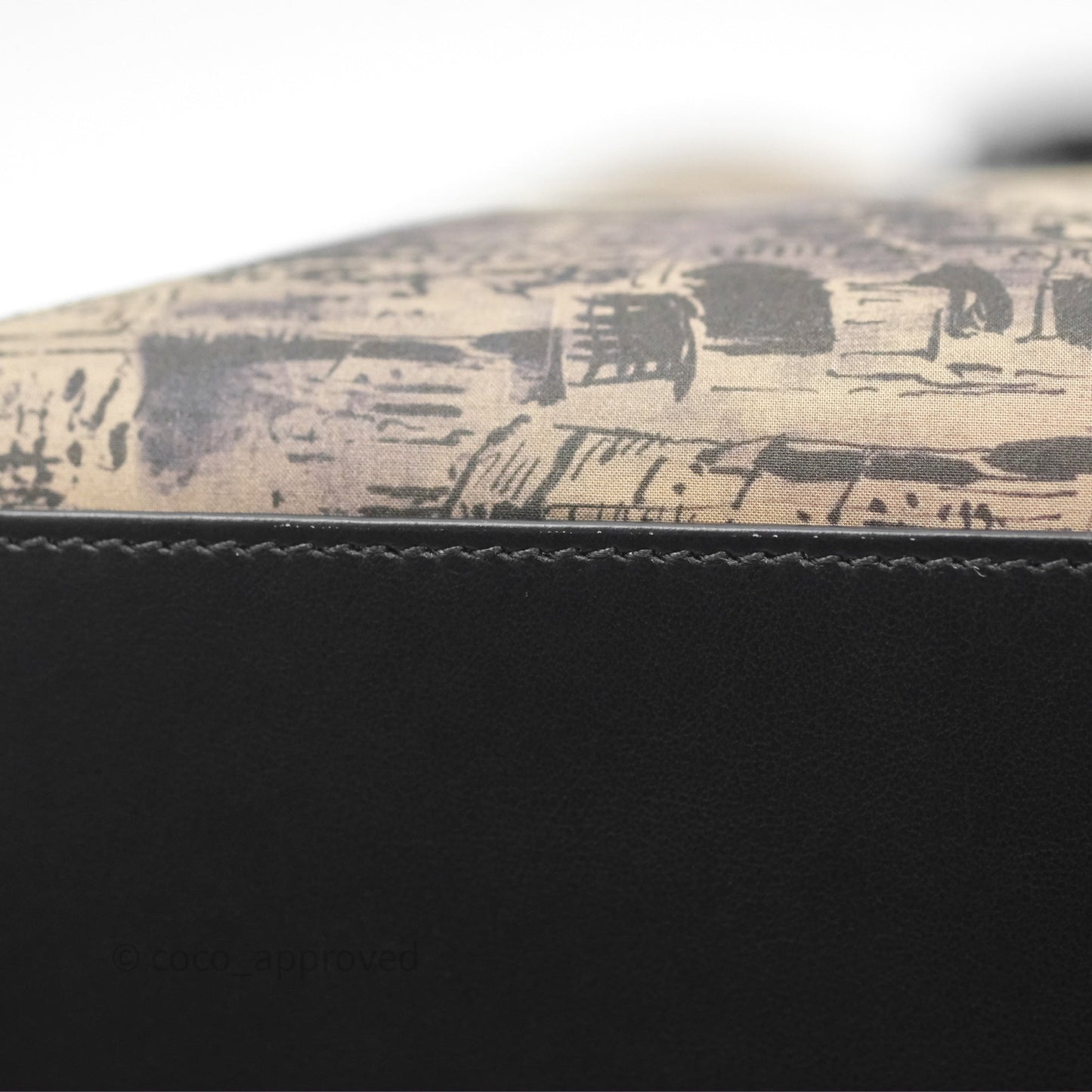 Christian Dior Large Toujours Bag Beige And Black Water-Repellent Fabric With Paris Print