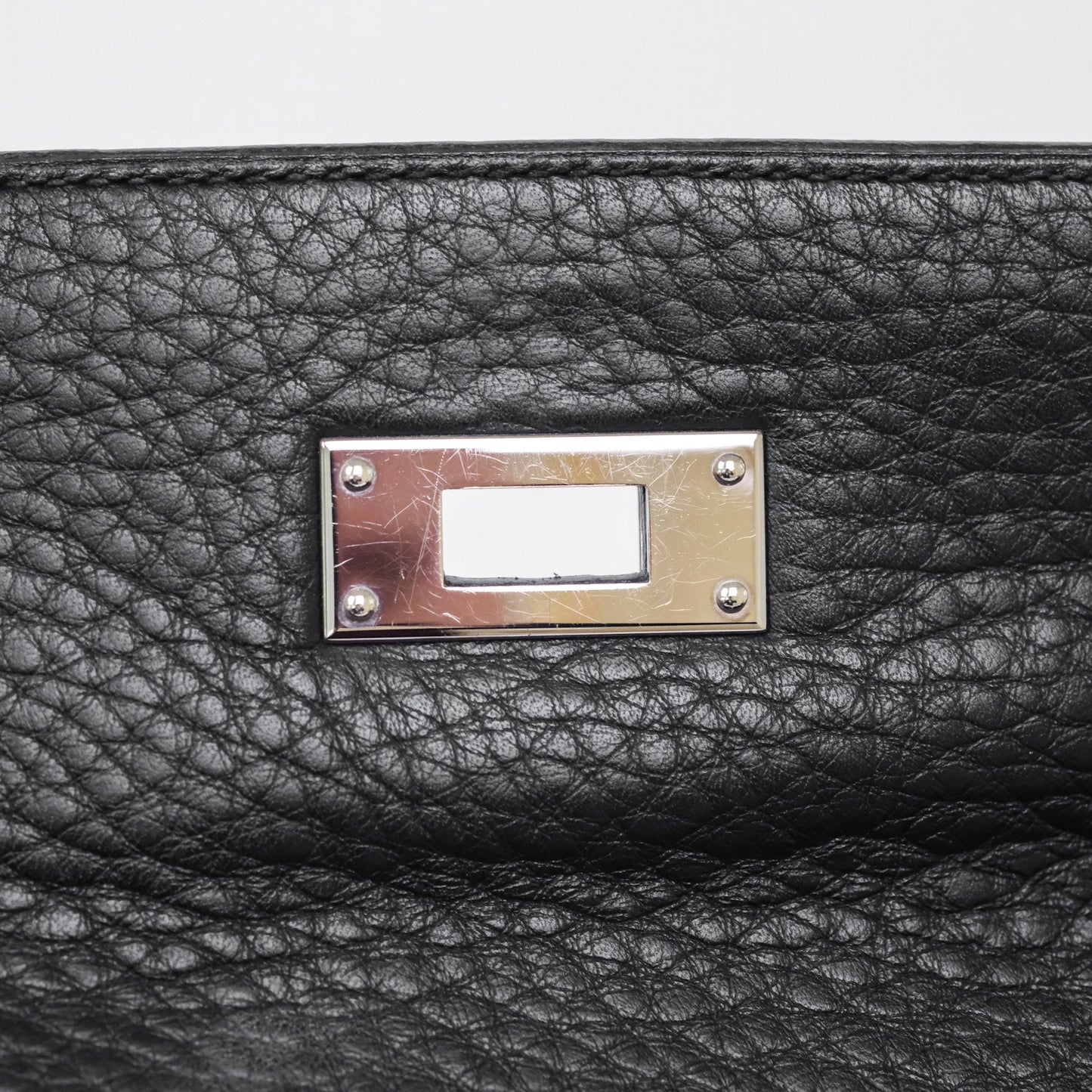 Hermès Kelly 28 Retourne Noir Black 89 Clemence Palladium Hardware