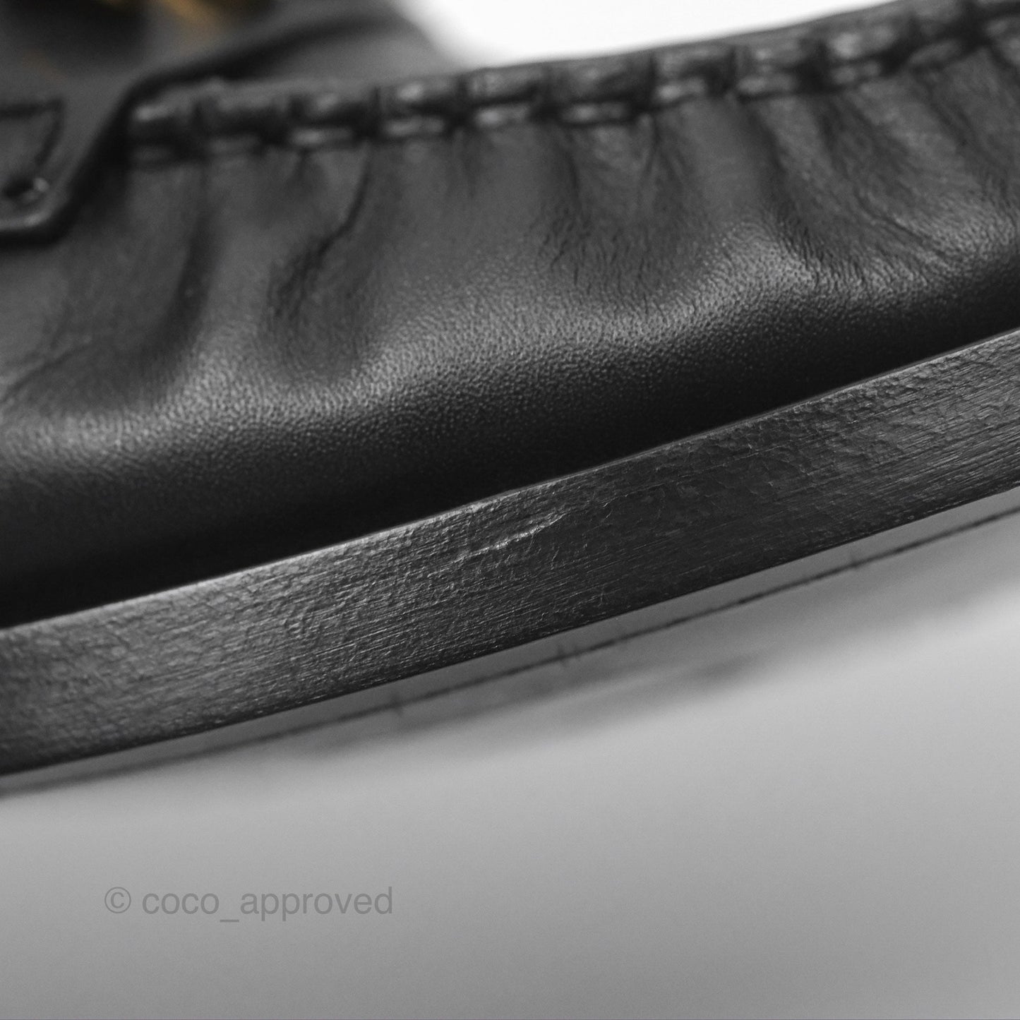 Chanel Loafers Black Leather CC Clover Camellia 23S Size 37C