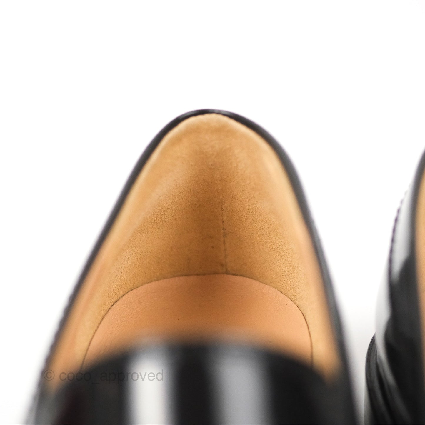 Chanel Patent Calfskin Black Loafers 21S Size 37.5